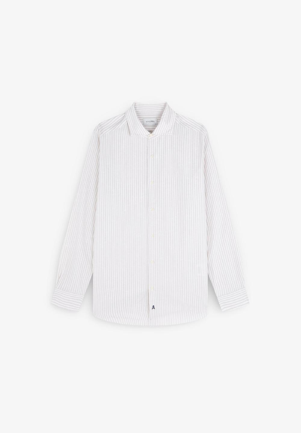 Scalpers ABBOT SE BT SHIRT GREY STRIPES