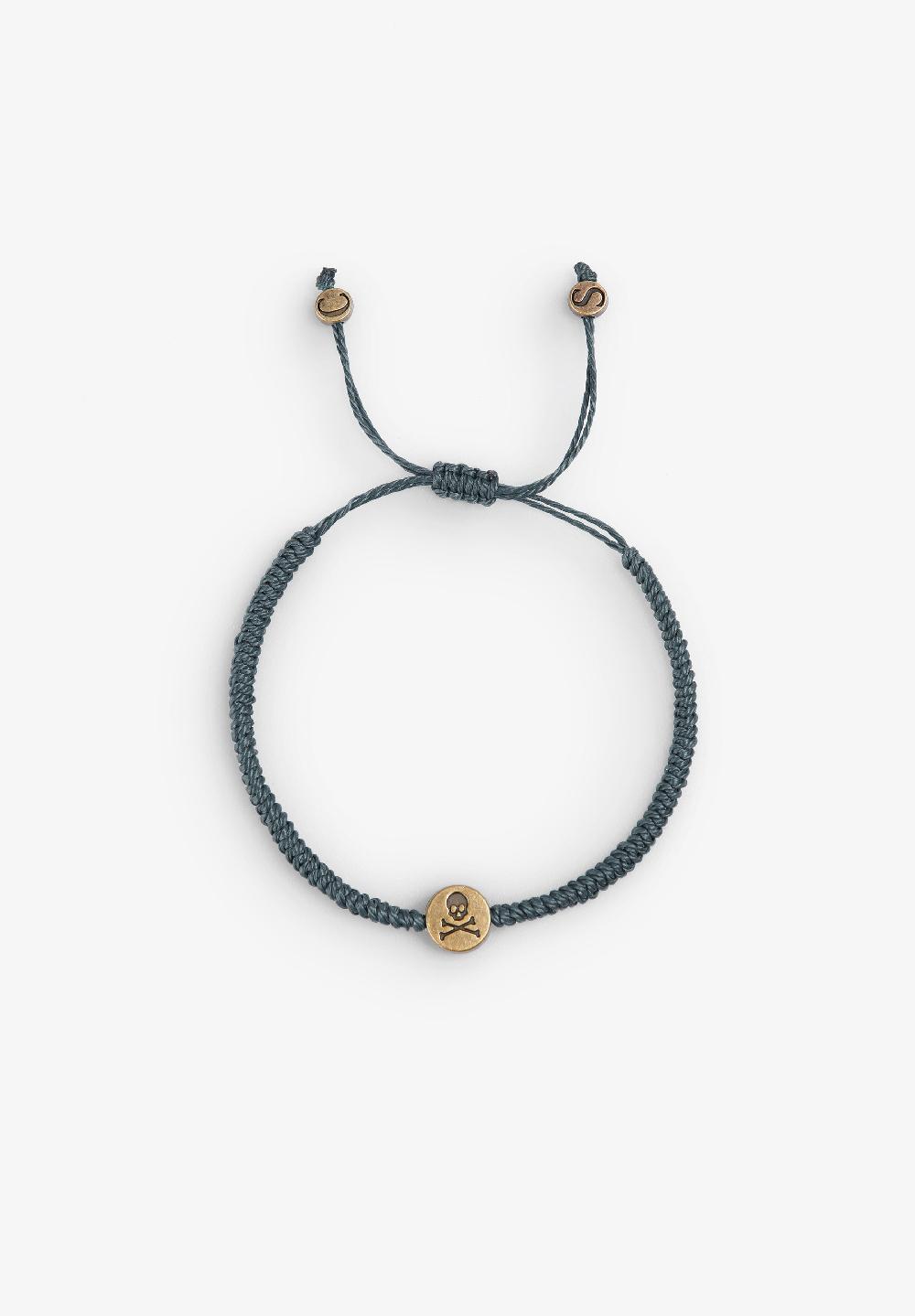 Scalpers ADJUSTABLE BRAIDED BRACELET GREY