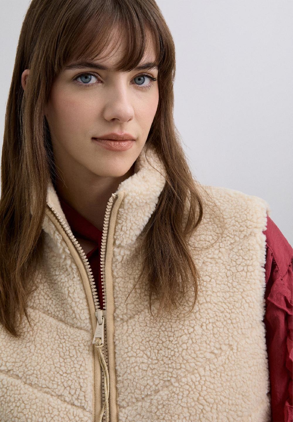 Scalpers ADJUSTABLE FLEECE GILET ECRU