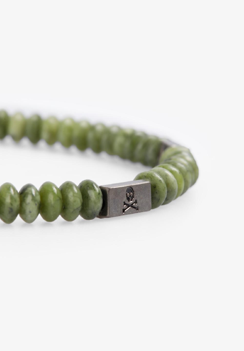 Scalpers ADJUSTABLE NATURAL STONE BRACELET GREEN