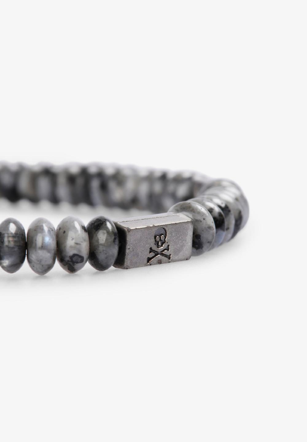 Scalpers ADJUSTABLE NATURAL STONE BRACELET GREY