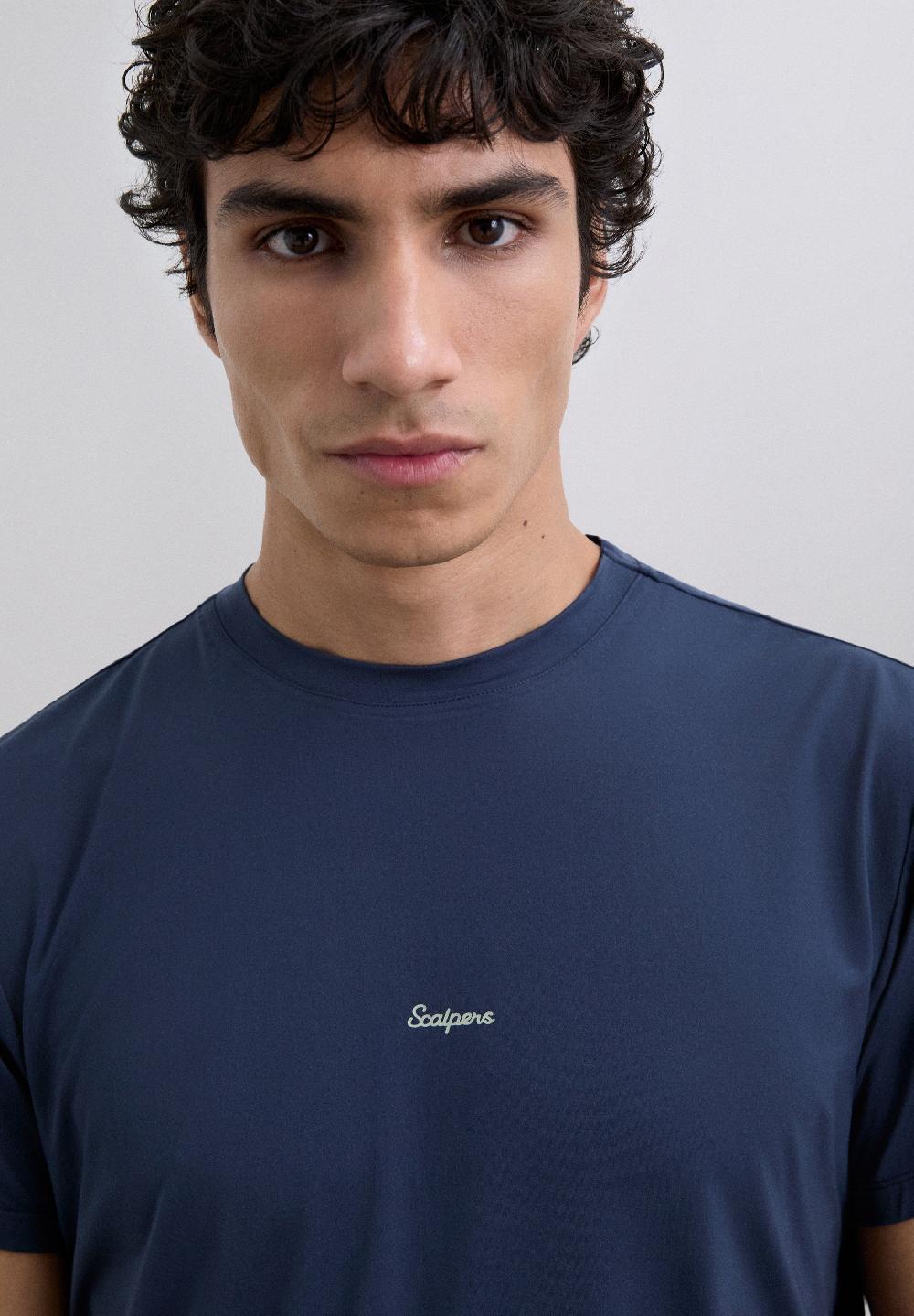 Scalpers ADN CONTRAST TECHNICAL T-SHIRT NAVY