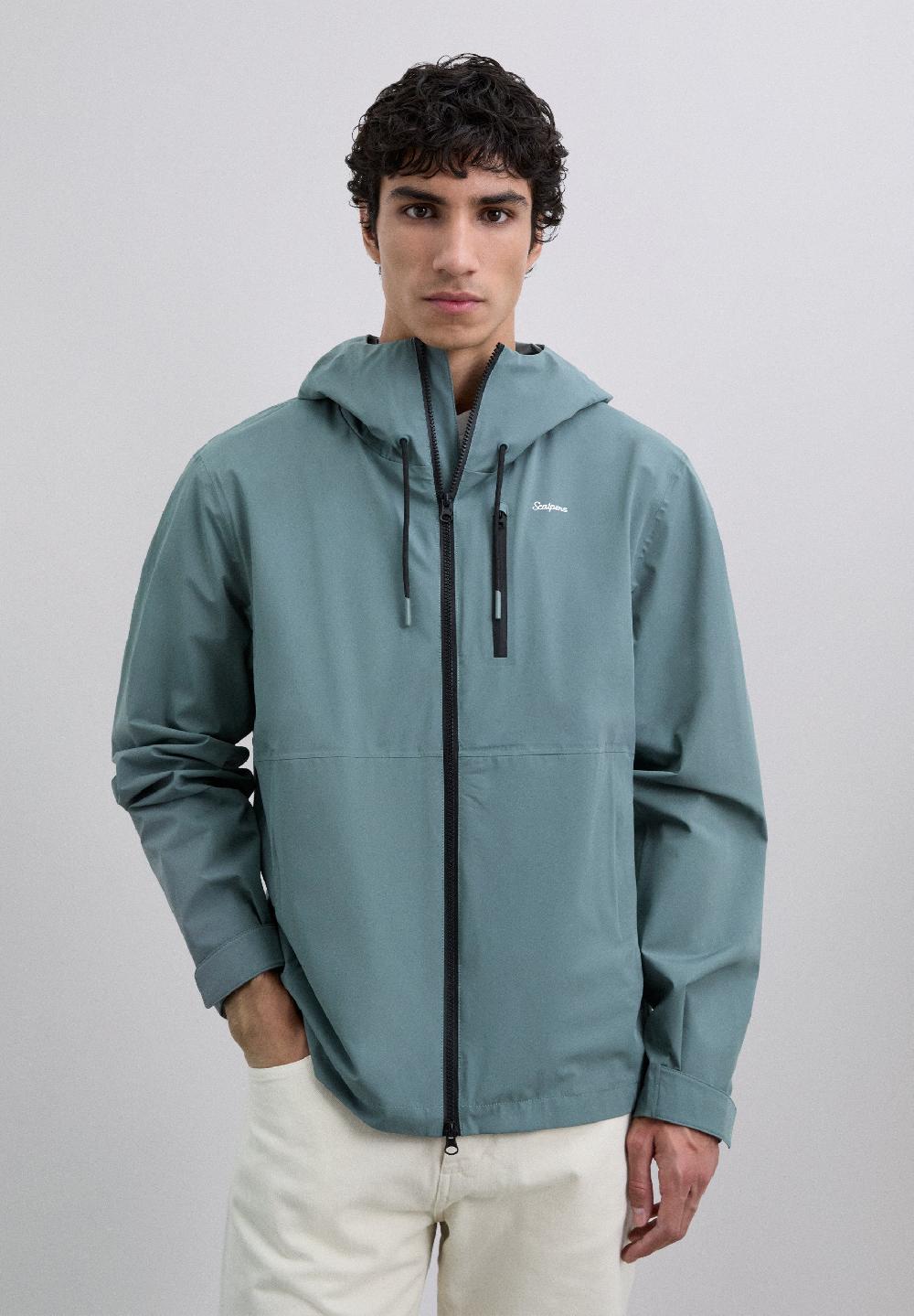 scalpers ADN HOODED WATERPROOF JACKET LIGHT KHAKI