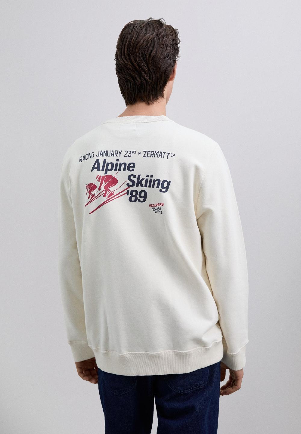 scalpers ALPINE PRINT SWEATSHIRT CREAM