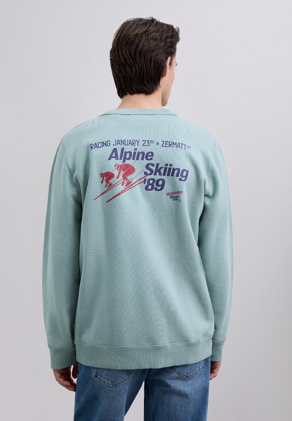 Scalpers ALPINE PRINT SWEATSHIRT LIGHT DUCK
