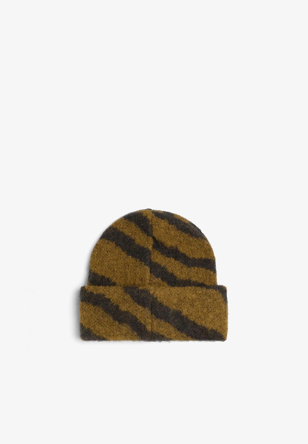Scalpers ANIMAL PRINT HAT BLACK/MUSTARD