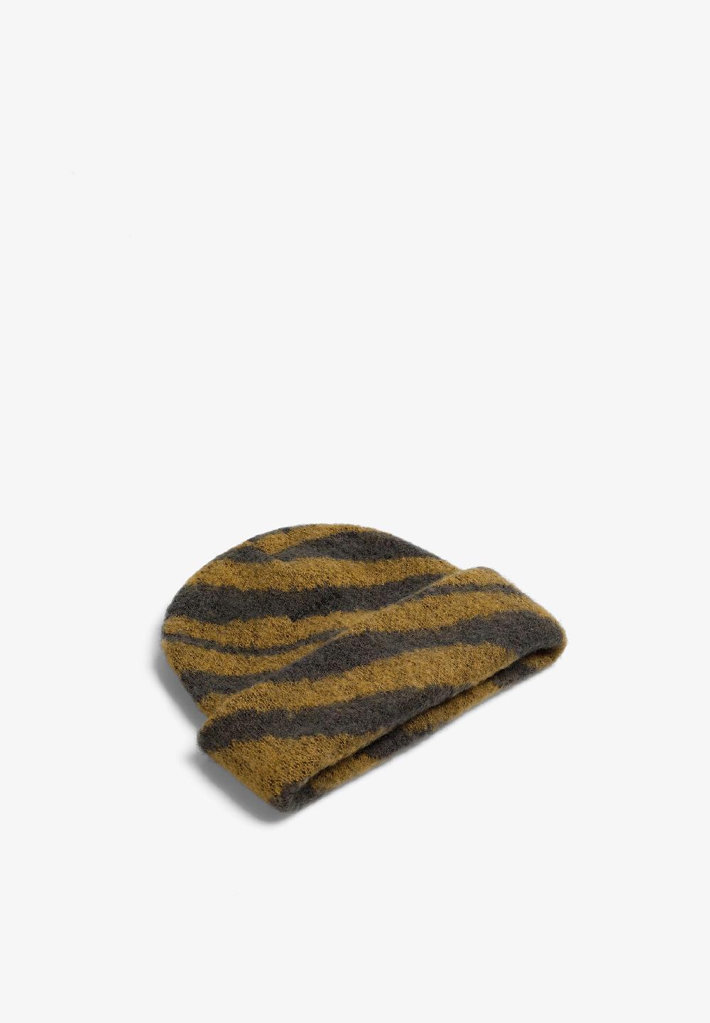 Scalpers ANIMAL PRINT HAT BLACK/MUSTARD