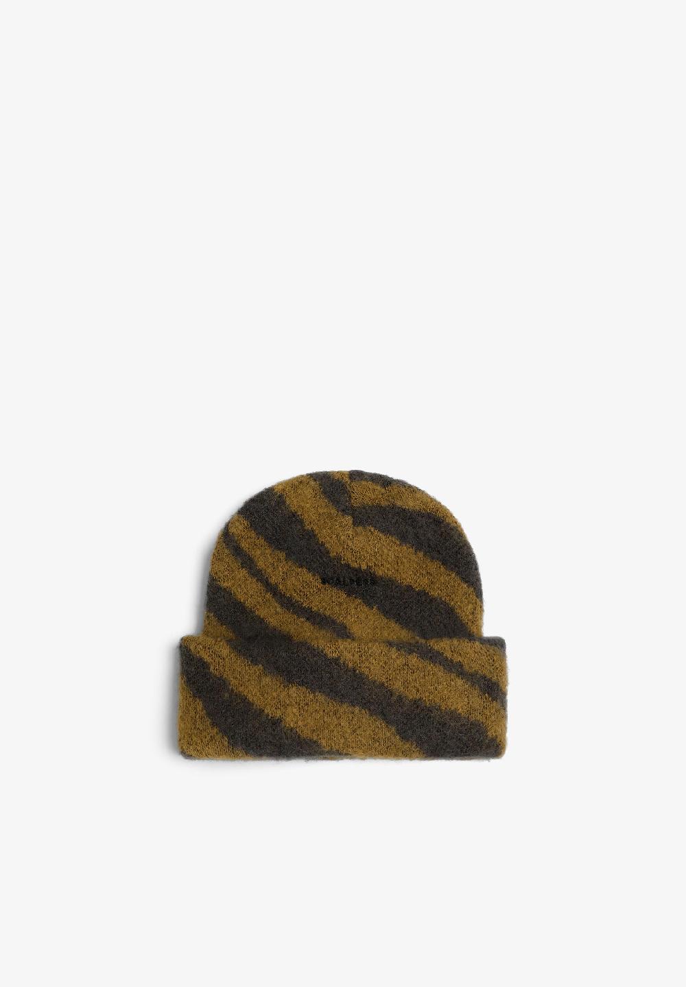 scalpers ANIMAL PRINT HAT BLACK/MUSTARD