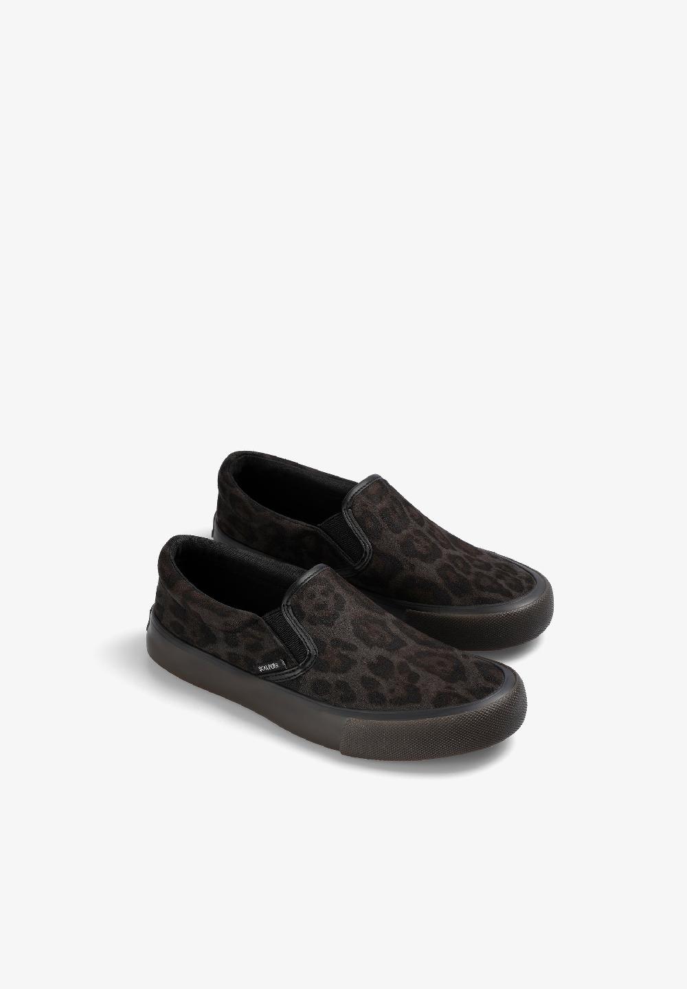 Scalpers ANIMAL PRINT SLIP-ON SNEAKERS LEOPARD