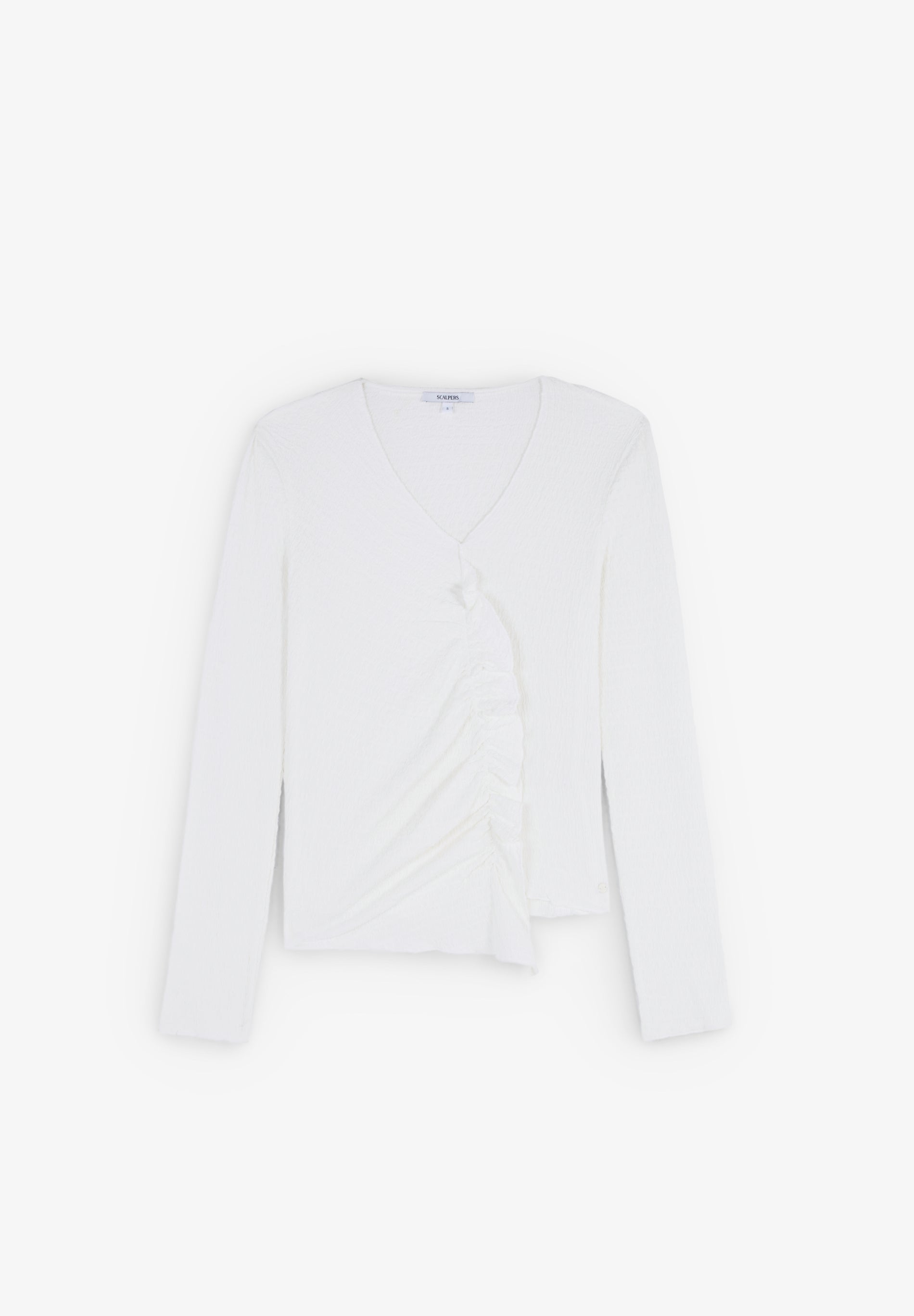 Scalpers ASYMMETRIC NECKLINE TOP WHITE