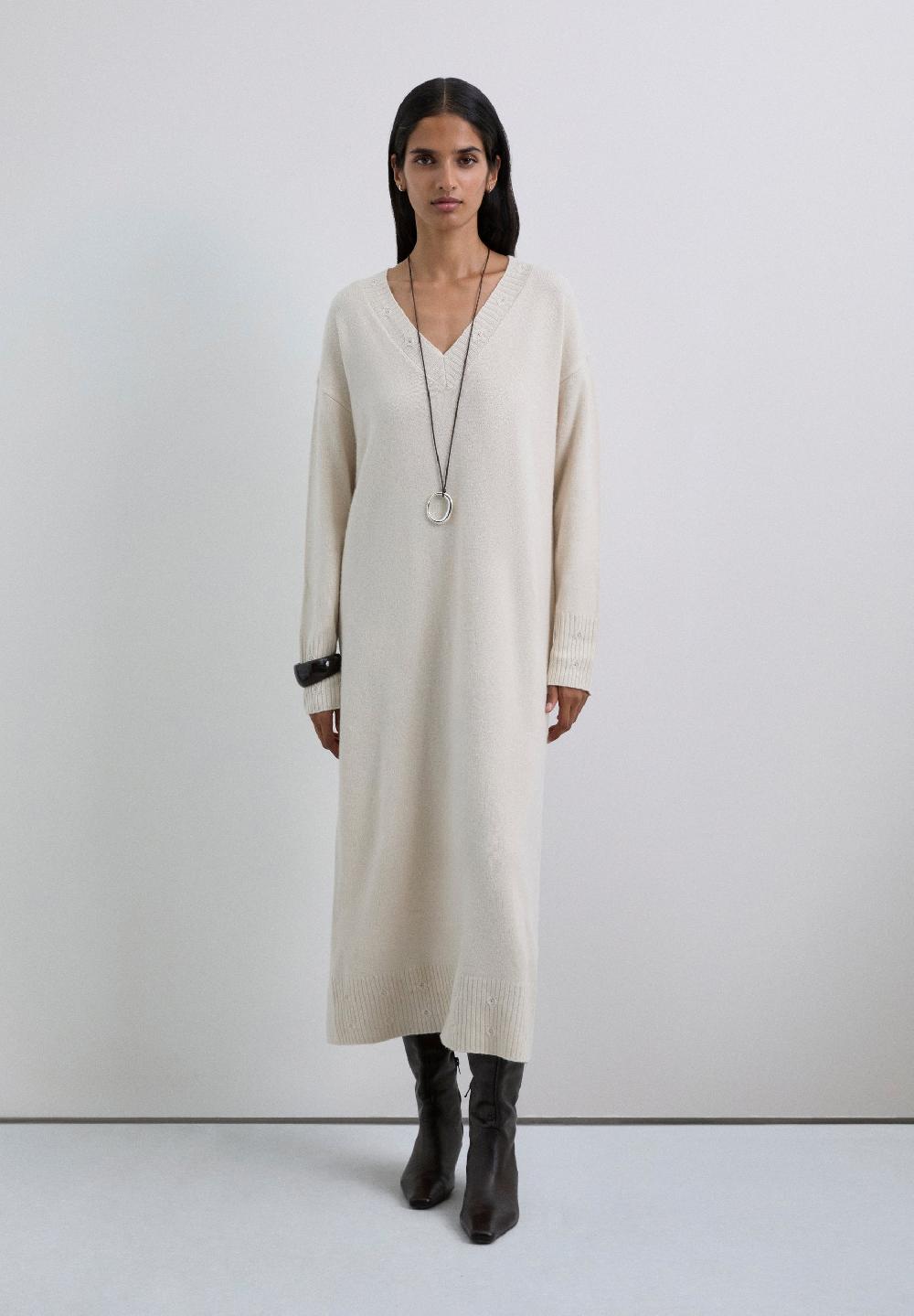 scalpers BAGGY MIDI DRESS ECRU
