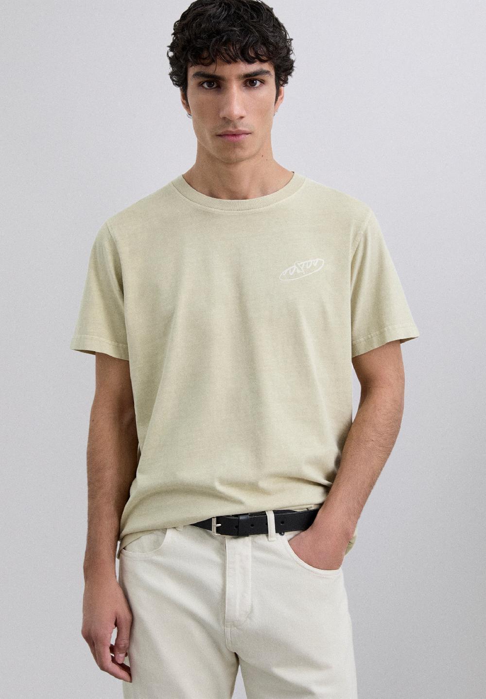 Scalpers BAGUETTE PRINT T-SHIRT BEIGE