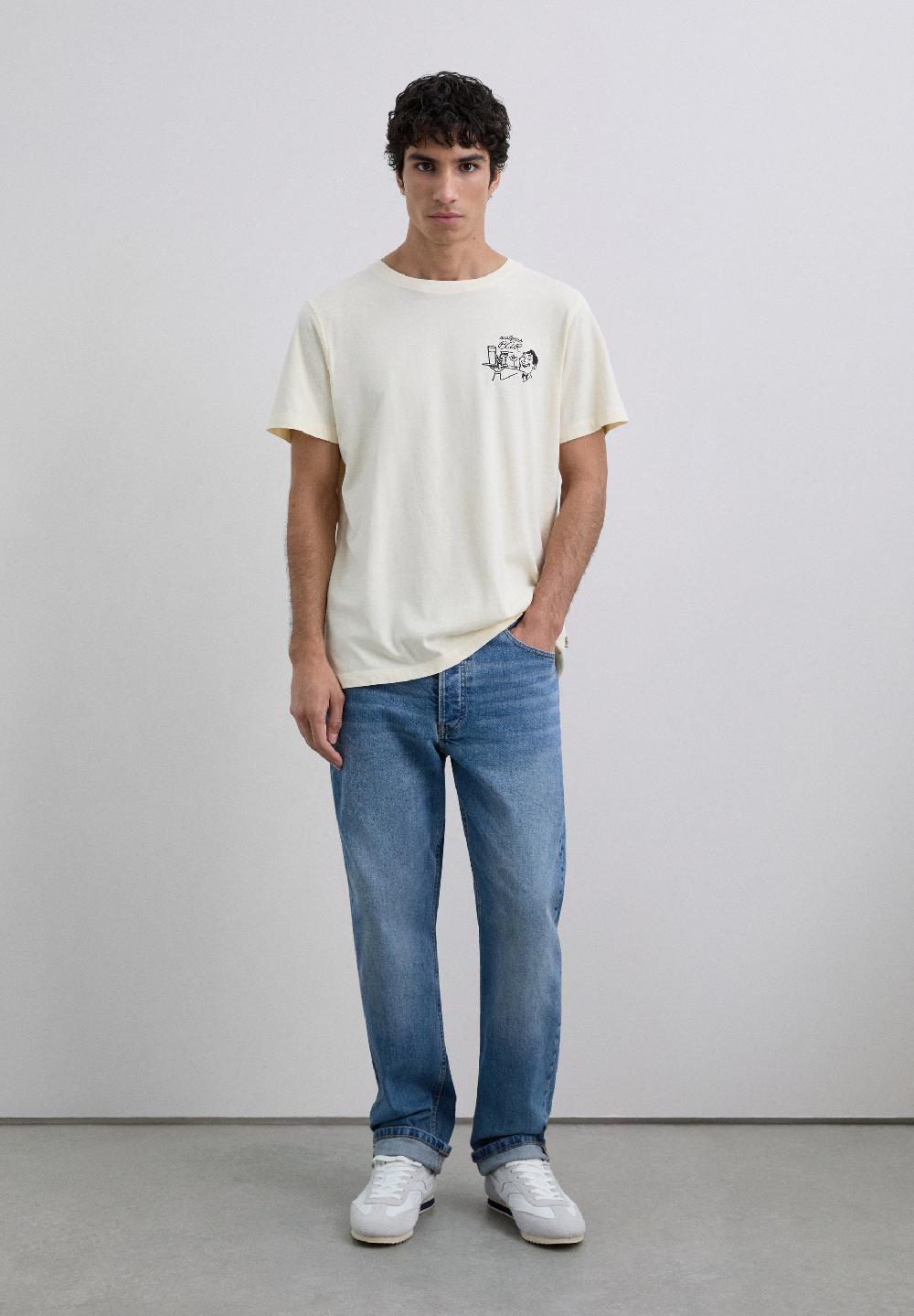 Scalpers BAR PRINT T-SHIRT CREAM