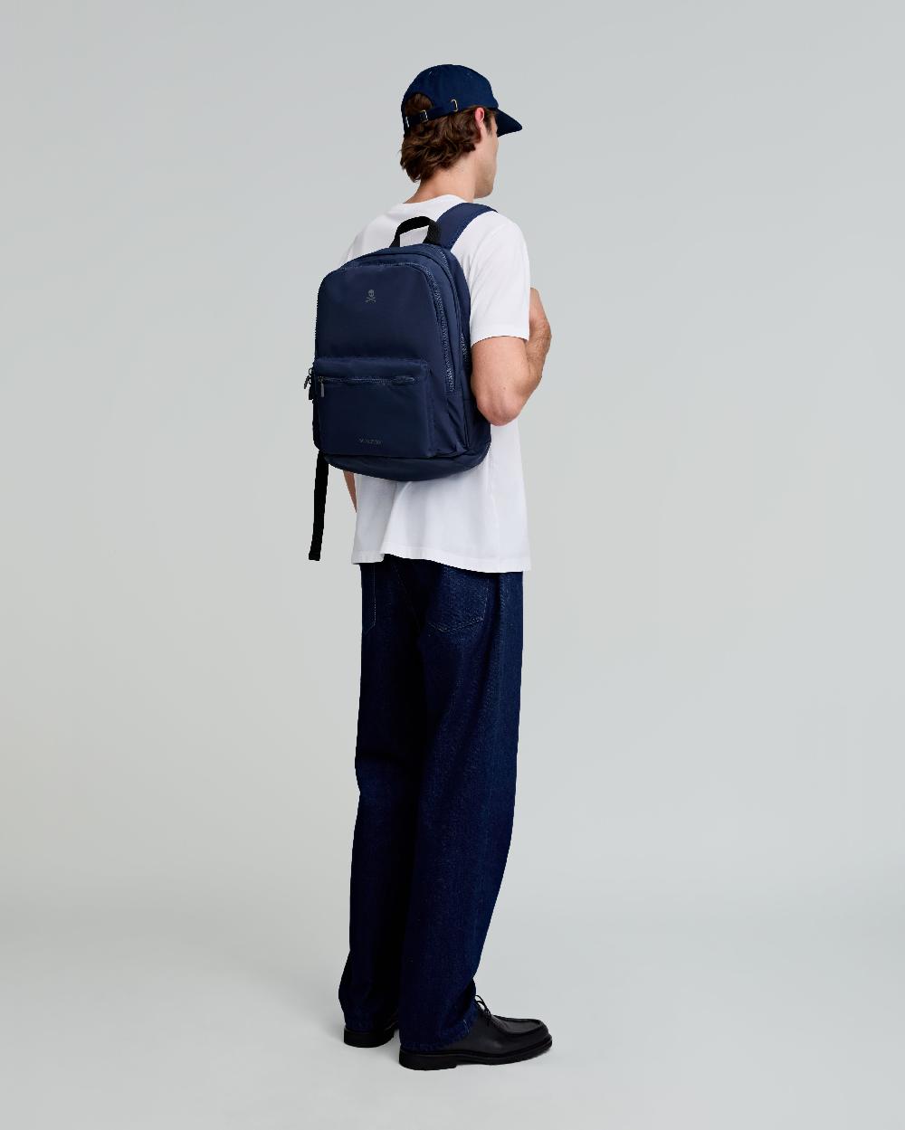Scalpers BASIC BACKPACK WITH SKULL NAVY