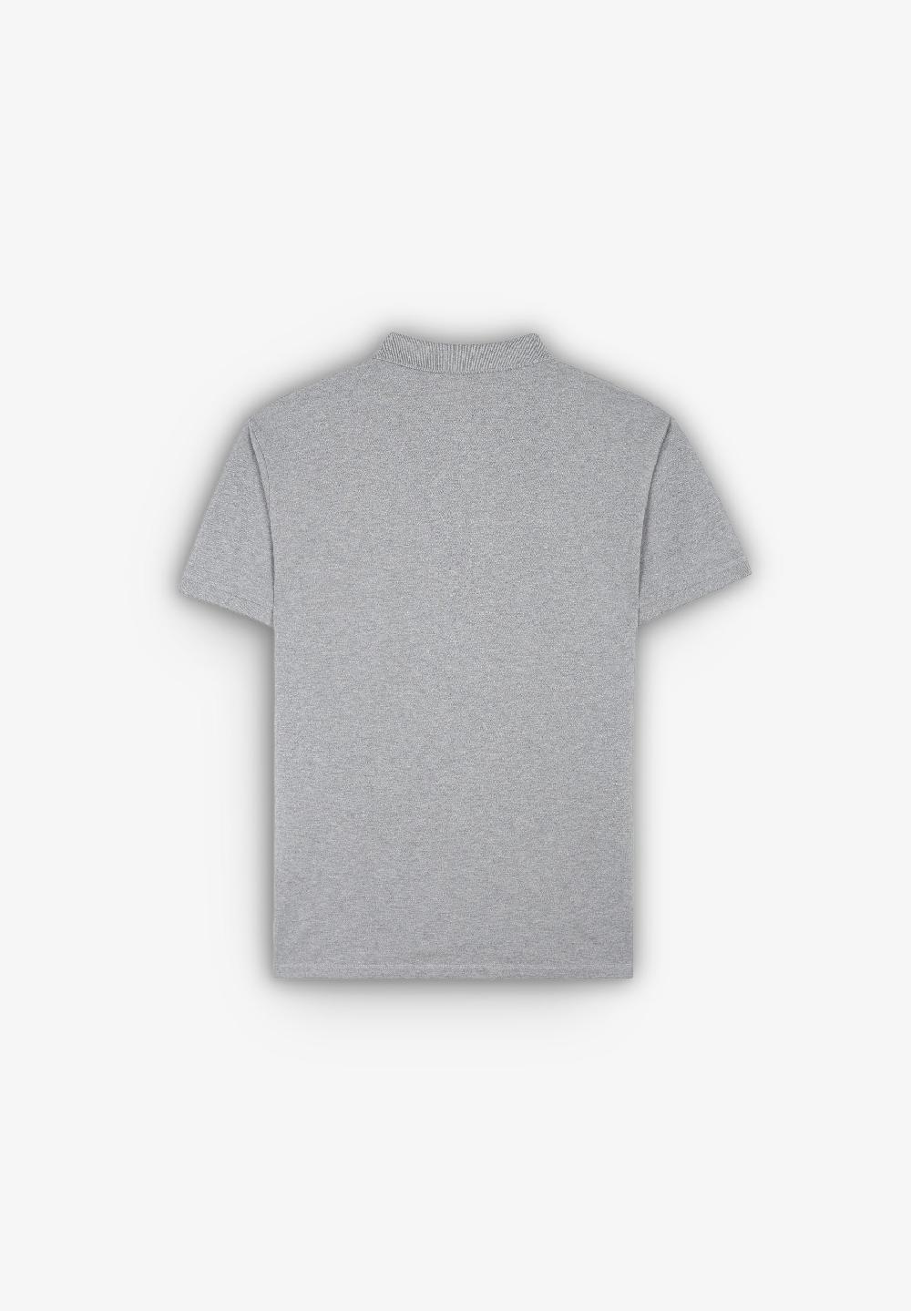 Scalpers BASIC COTTON POLO SHIRT GREY MELANGE