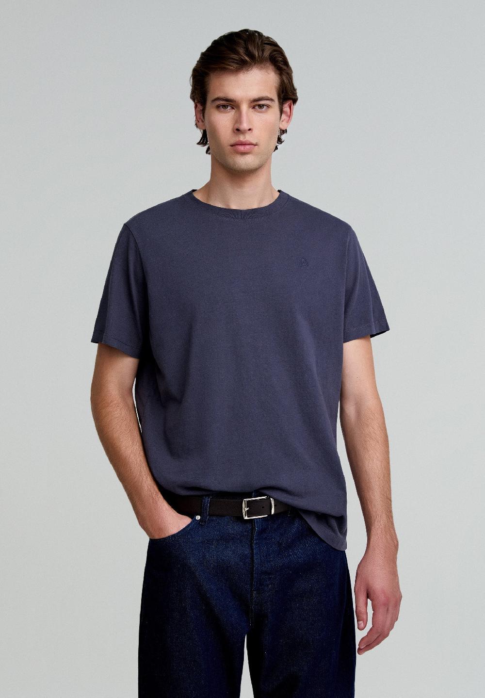 Scalpers BASIC COTTON SKULL T-SHIRT NAVY