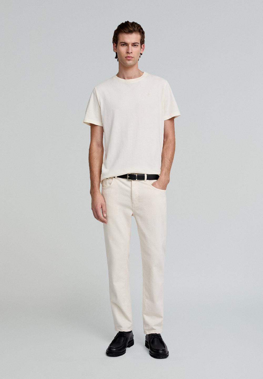 Scalpers BASIC COTTON SKULL T-SHIRT OFF WHITE