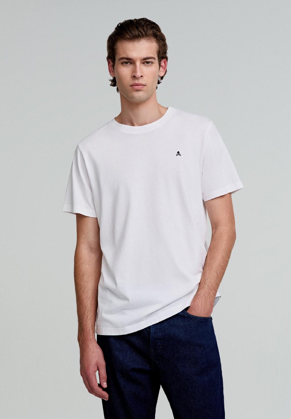 Scalpers BASIC COTTON SKULL T-SHIRT WHITE