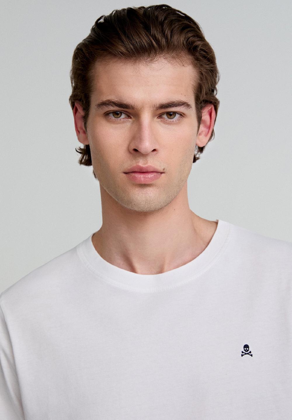 Scalpers BASIC COTTON SKULL T-SHIRT WHITE