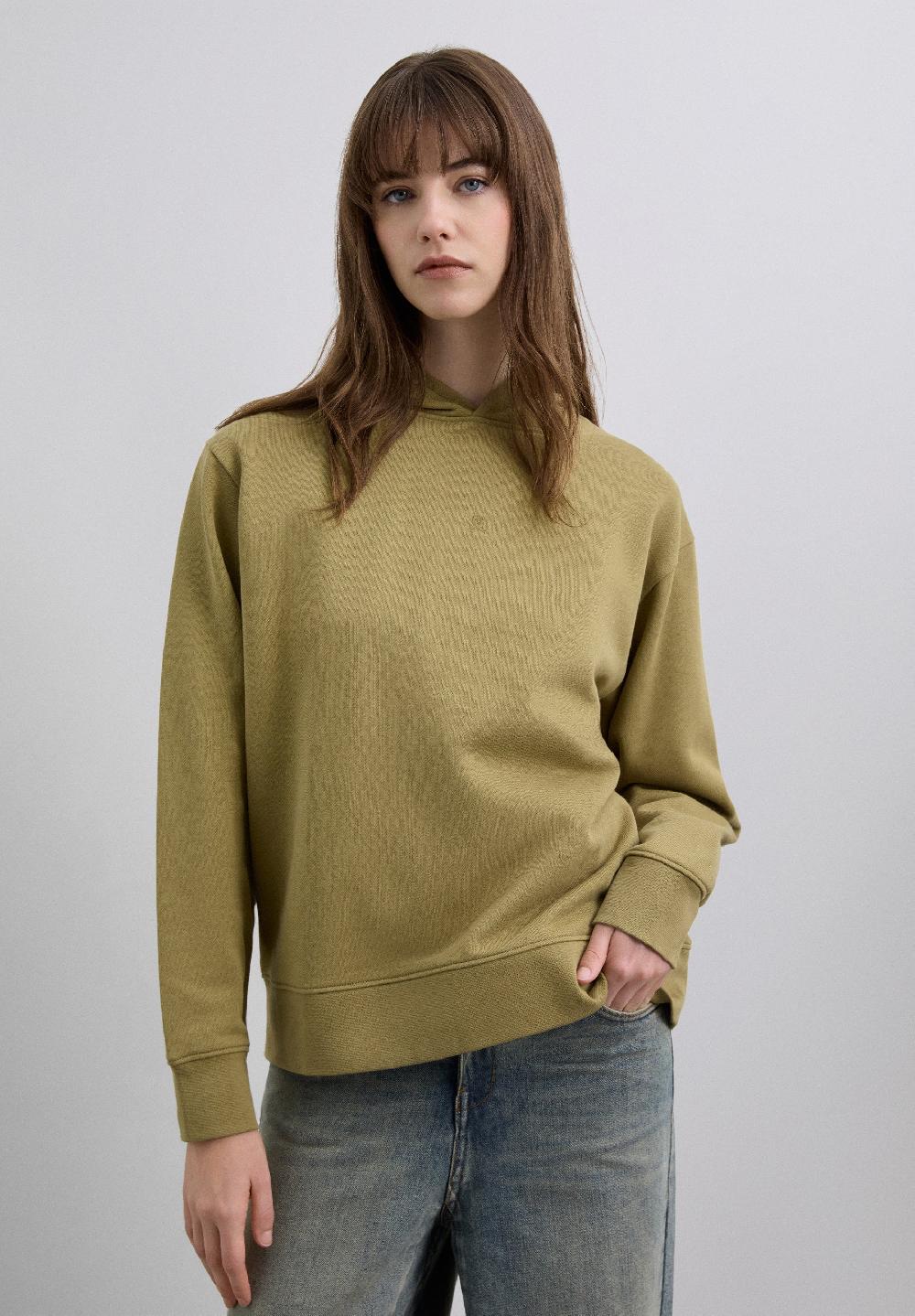 Scalpers BASIC HOODIE WITH SKULL KHAKI