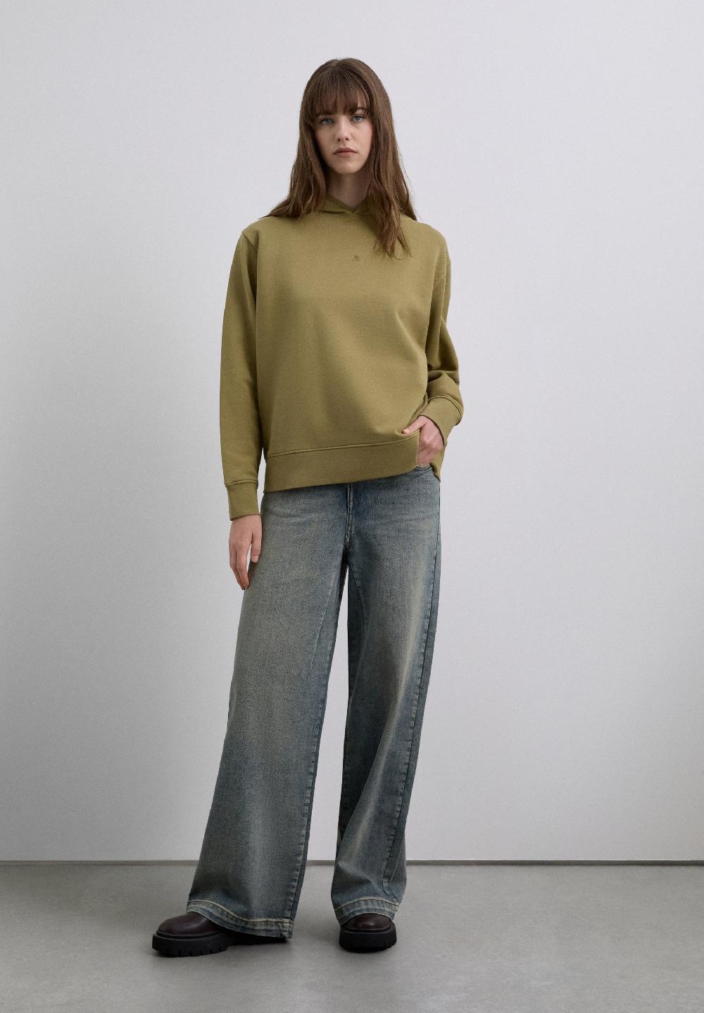 Scalpers BASIC HOODIE WITH SKULL KHAKI