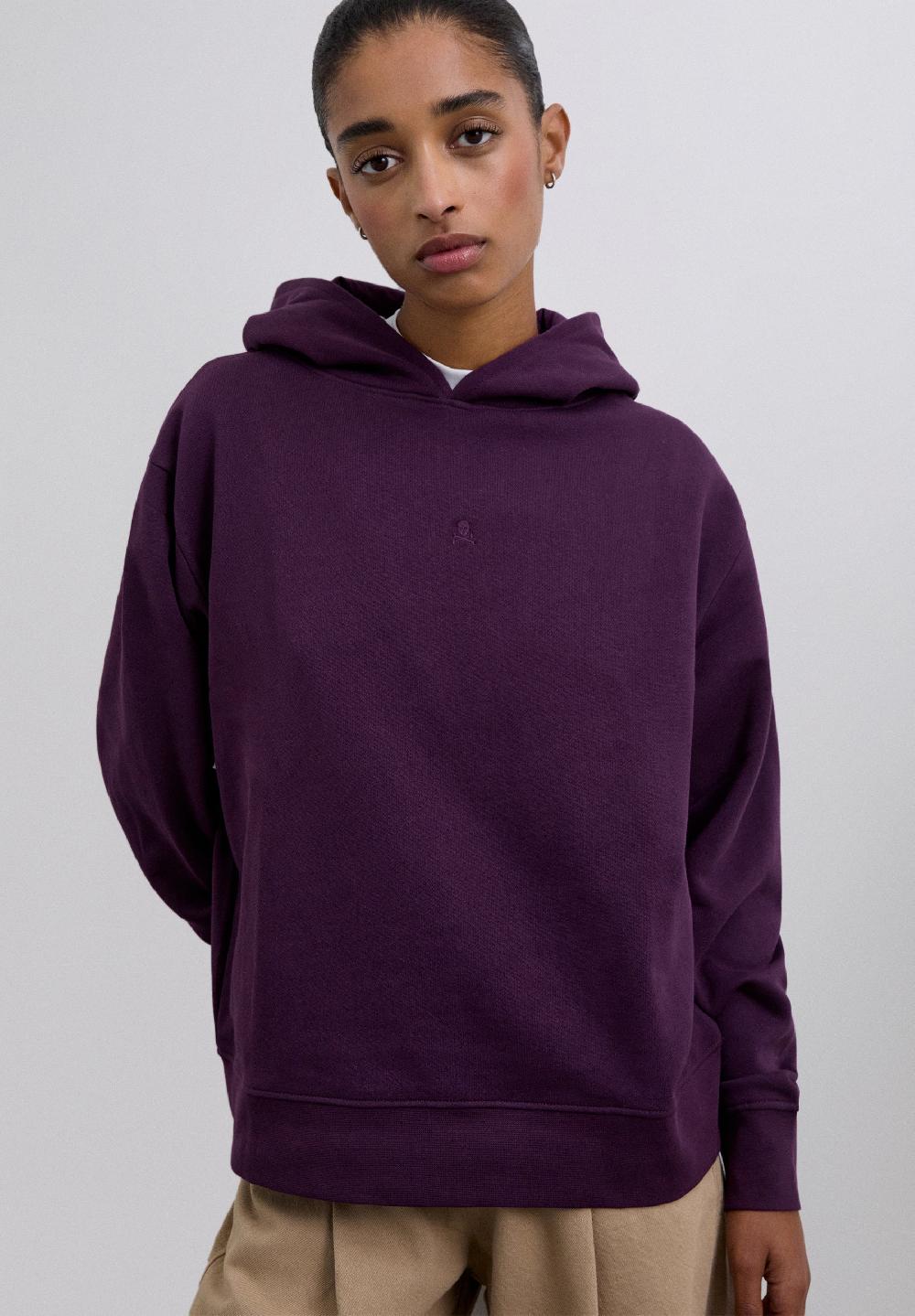 Scalpers BASIC HOODIE WITH SKULL PURPLE