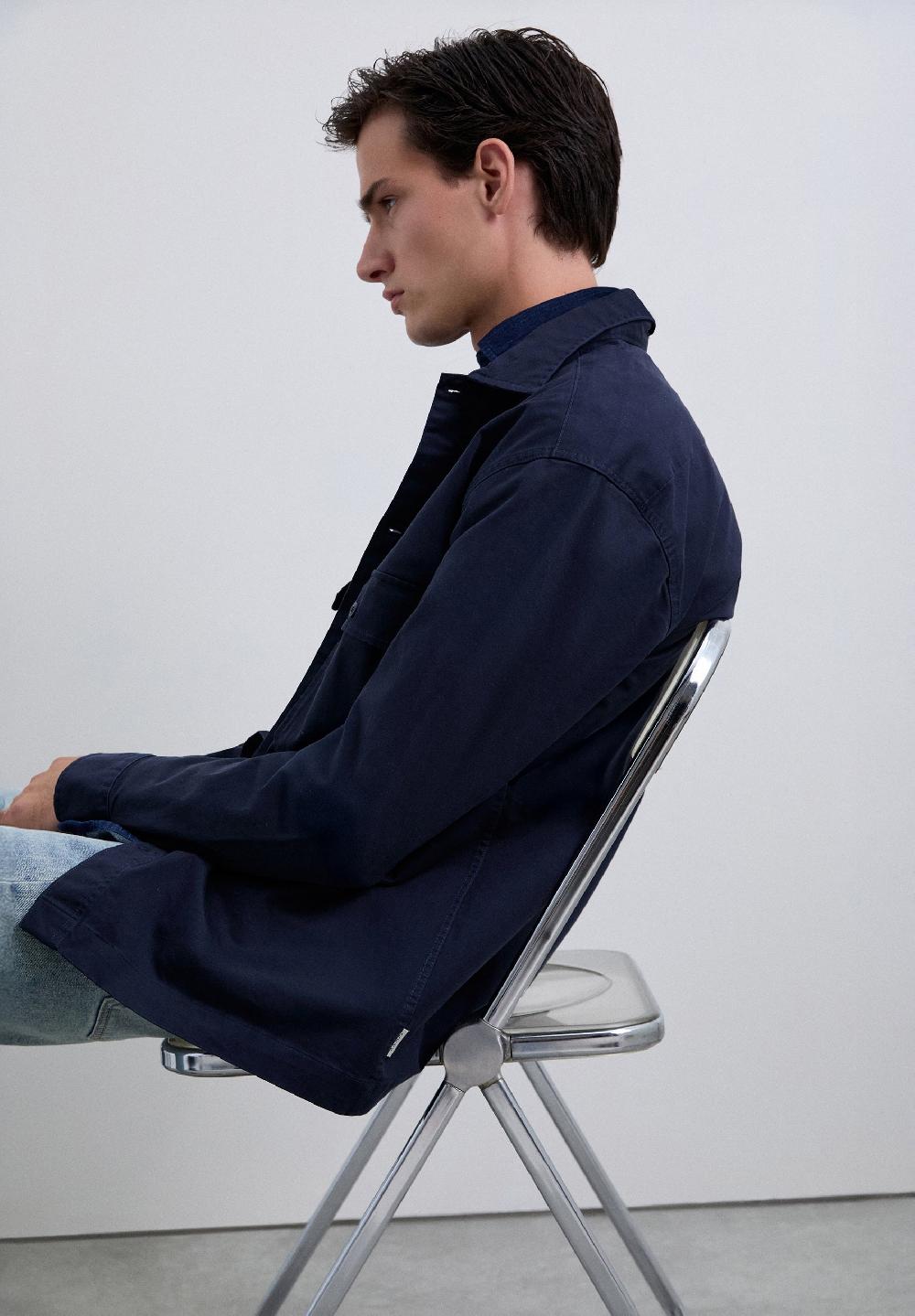 Scalpers BASIC OVERSHIRT DARK NAVY