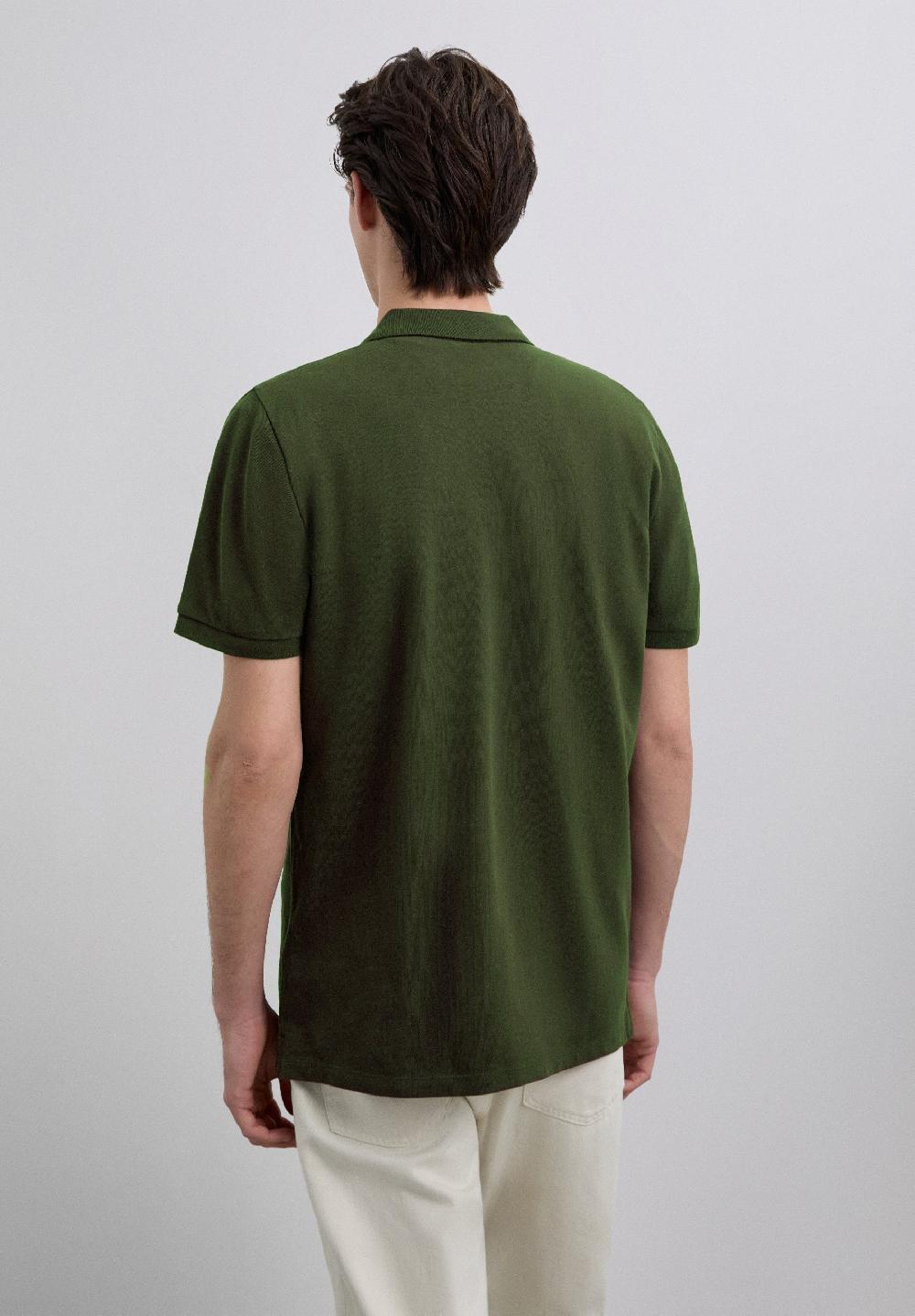 Scalpers BASIC POLO SHIRT WITH SKULL DARK KHAKI