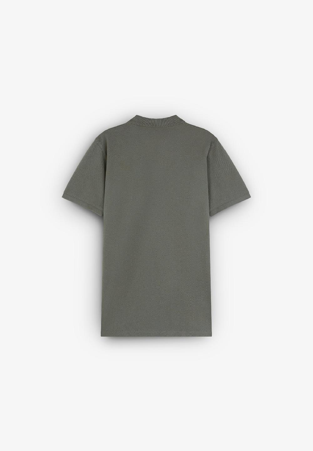 Scalpers BASIC POLO SHIRT WITH SKULL KHAKI