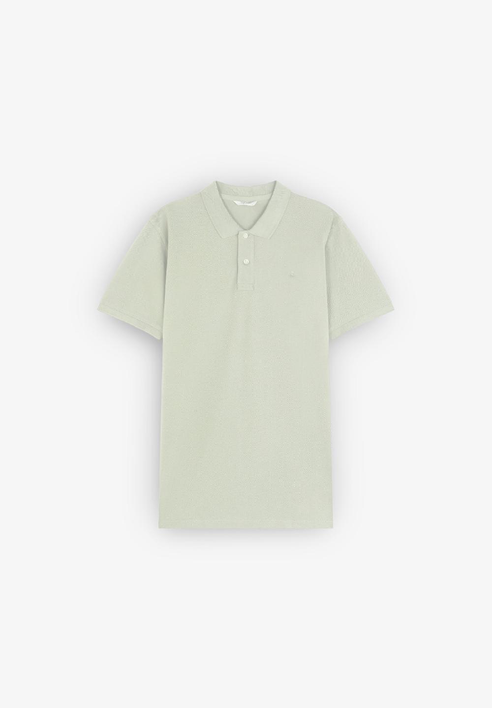 scalpers BASIC POLO SHIRT WITH SKULL LIGHT GREEN