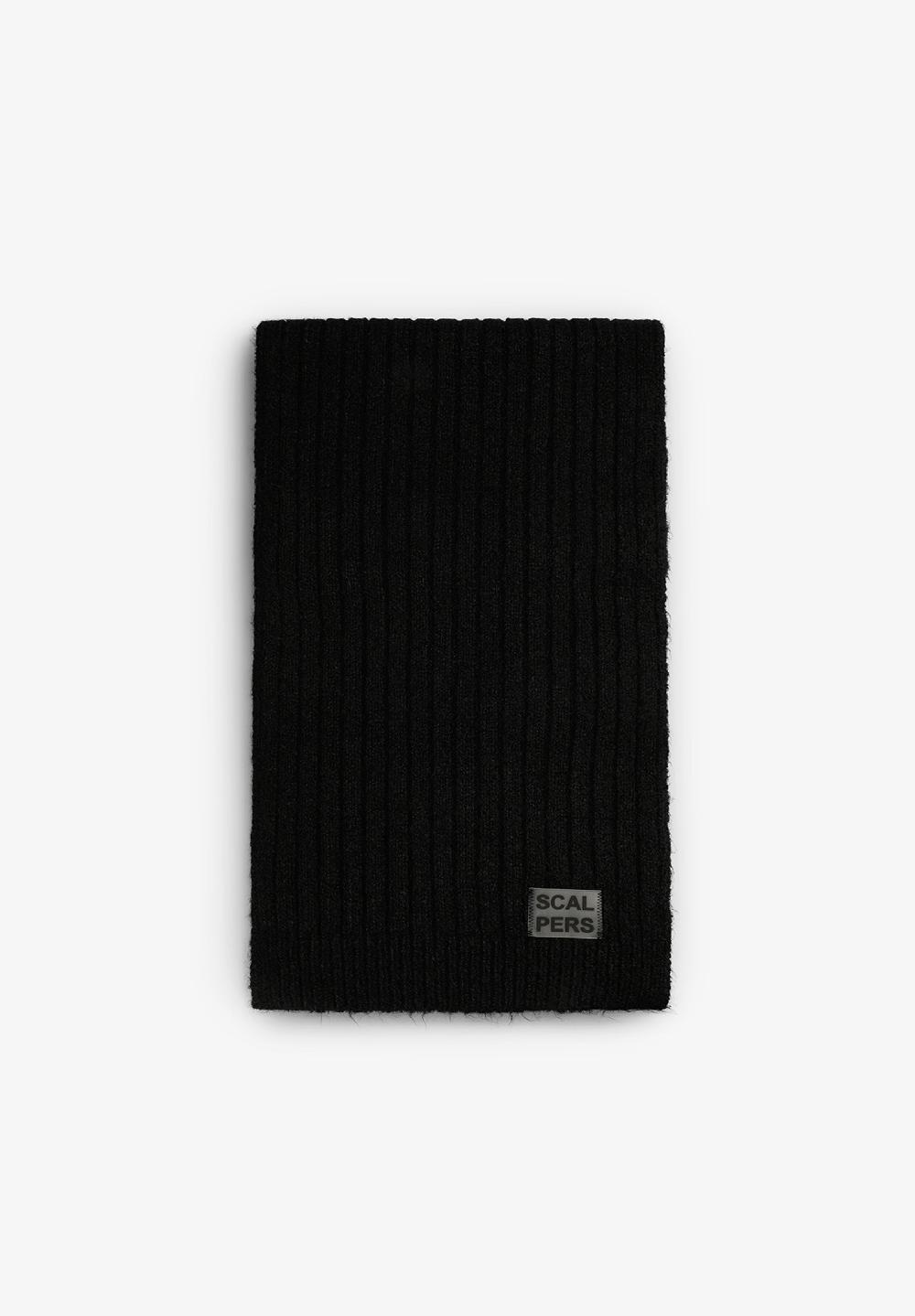 Scalpers BASIC RIBBED SCARF BLACK