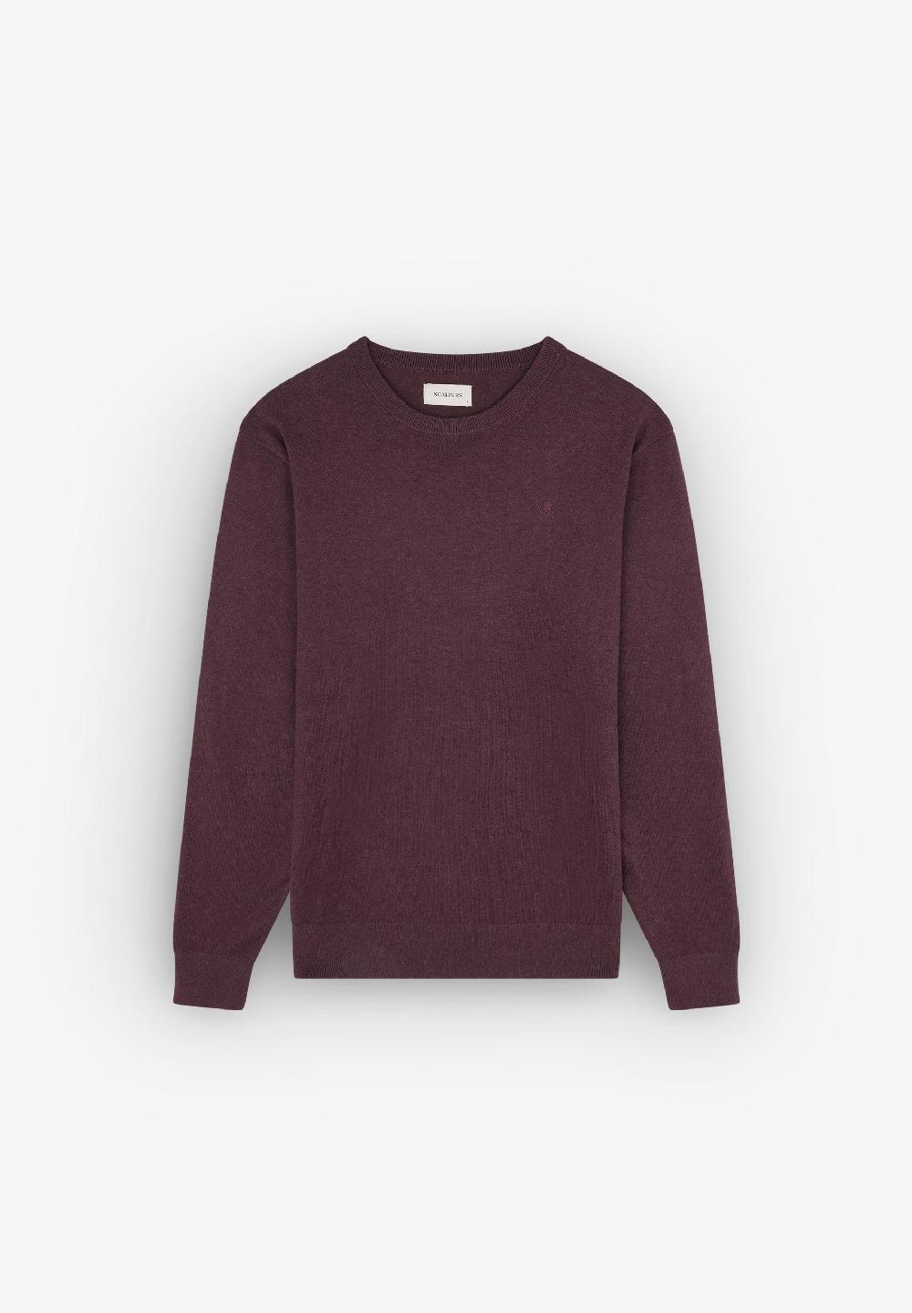 scalpers BASIC ROUND NECK BT TRICOT BURGUNDY