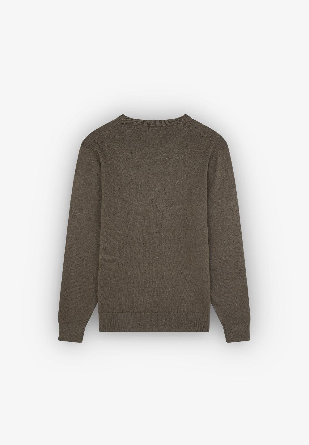 Scalpers BASIC ROUND NECK BT TRICOT KHAKI