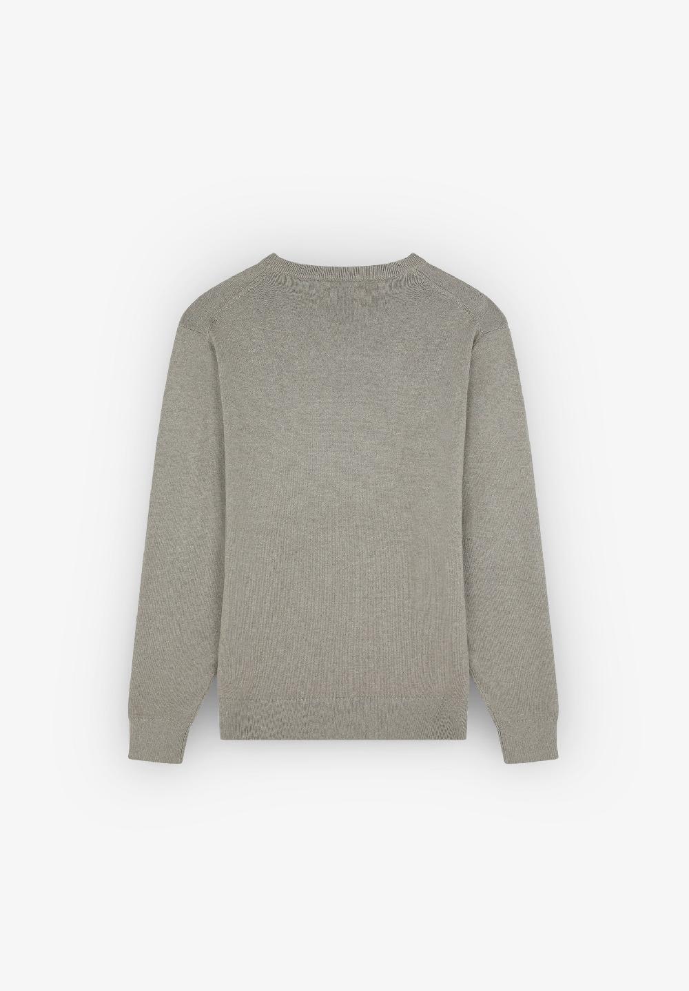 Scalpers BASIC ROUND NECK BT TRICOT LIGHT KHAKI