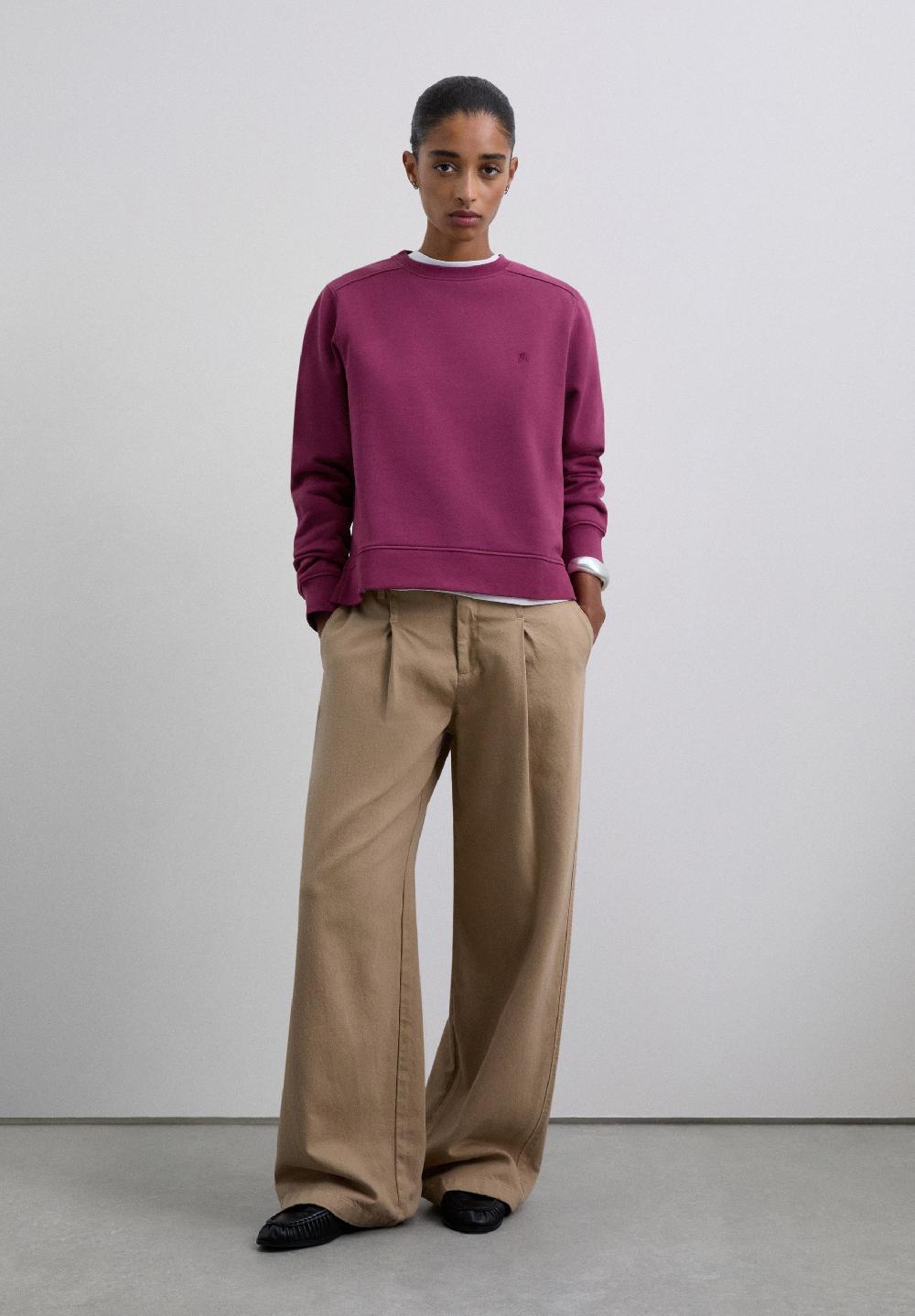 Scalpers BASIC SKULL SWEATSHIRT BURGUNDY