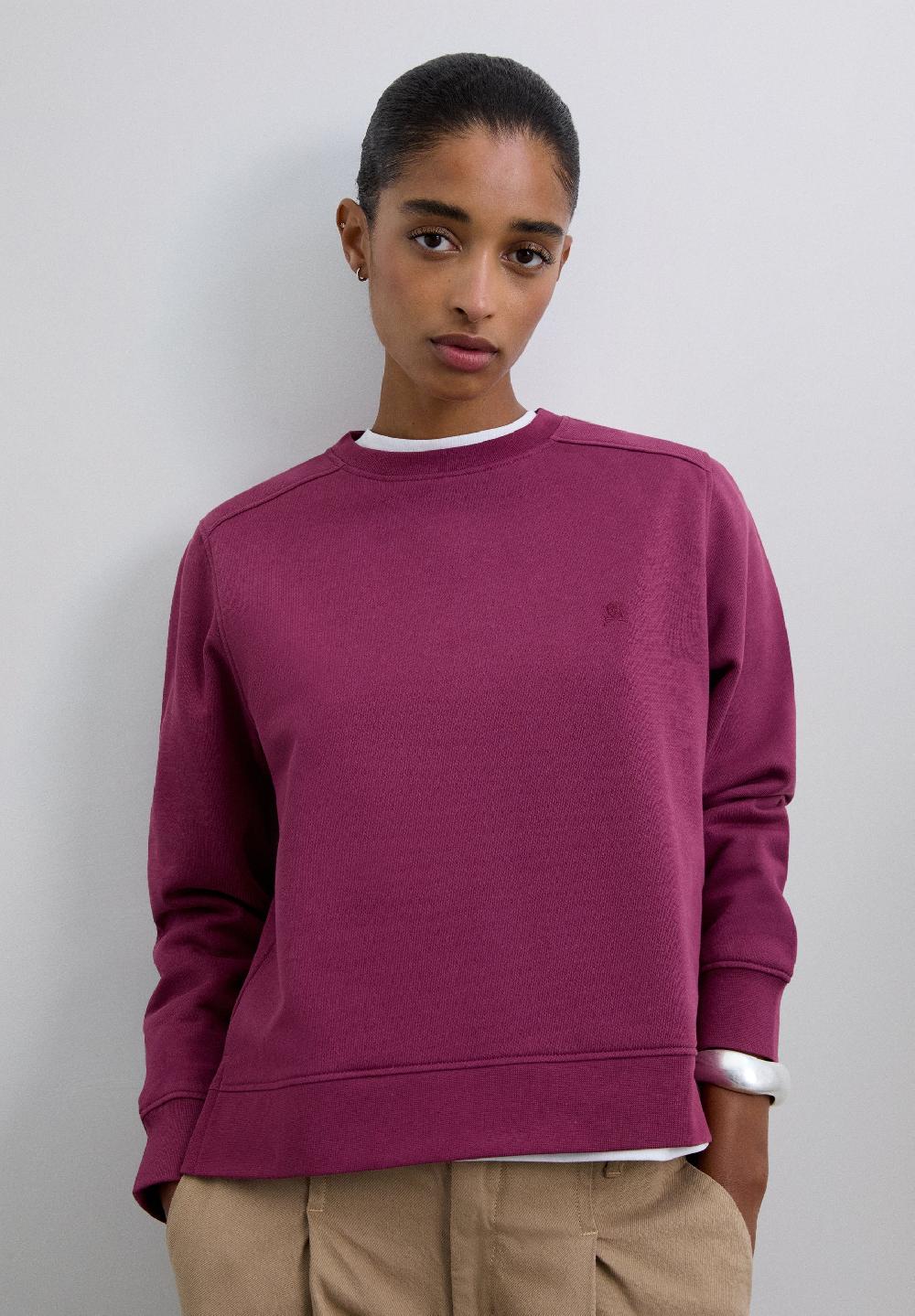 Scalpers BASIC SKULL SWEATSHIRT BURGUNDY