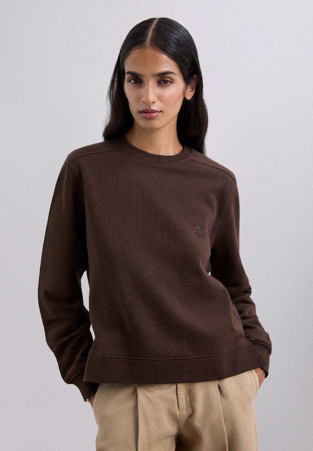 Scalpers BASIC SKULL SWEATSHIRT DARK BROWN