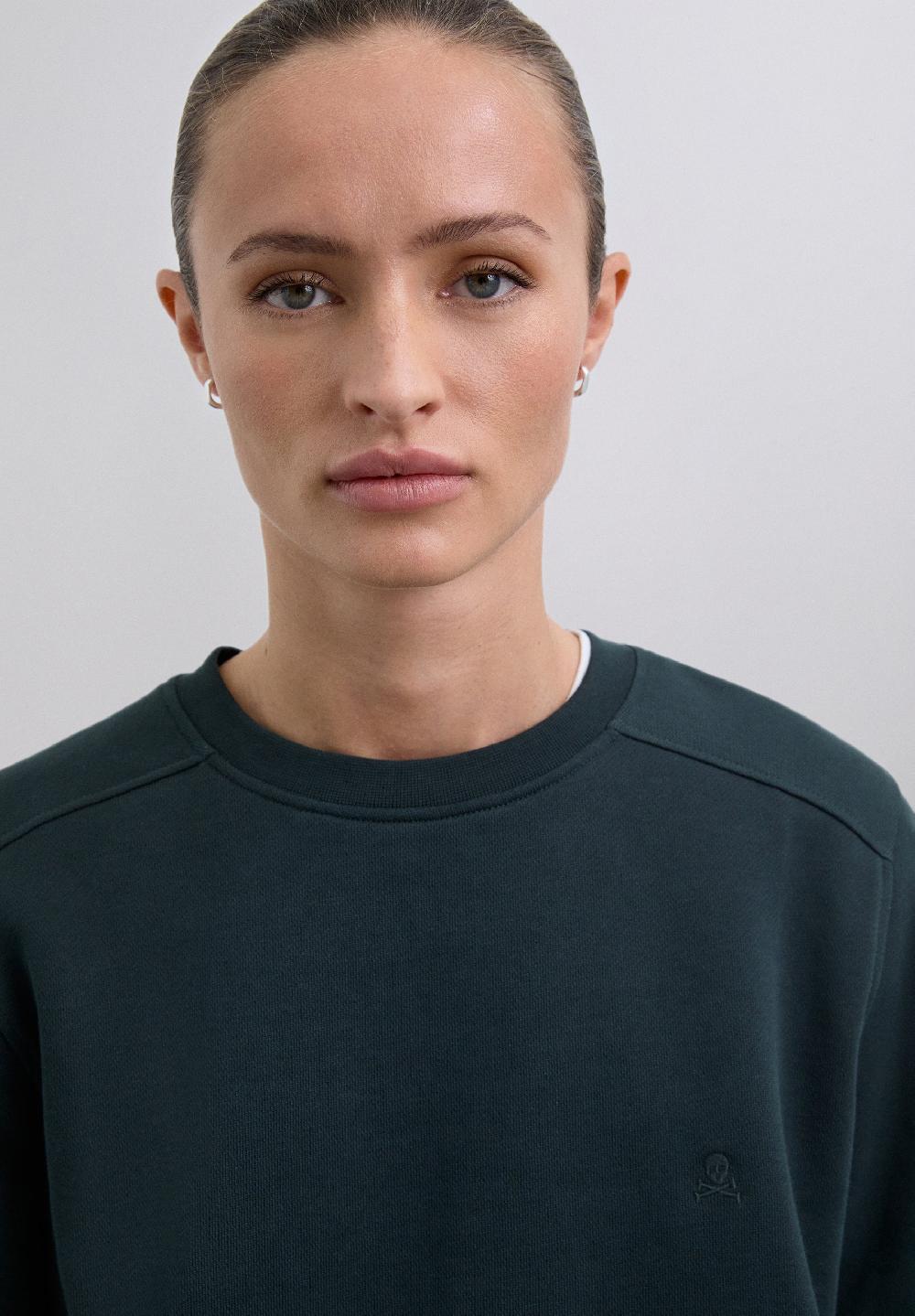 Scalpers BASIC SKULL SWEATSHIRT DARK GREEN