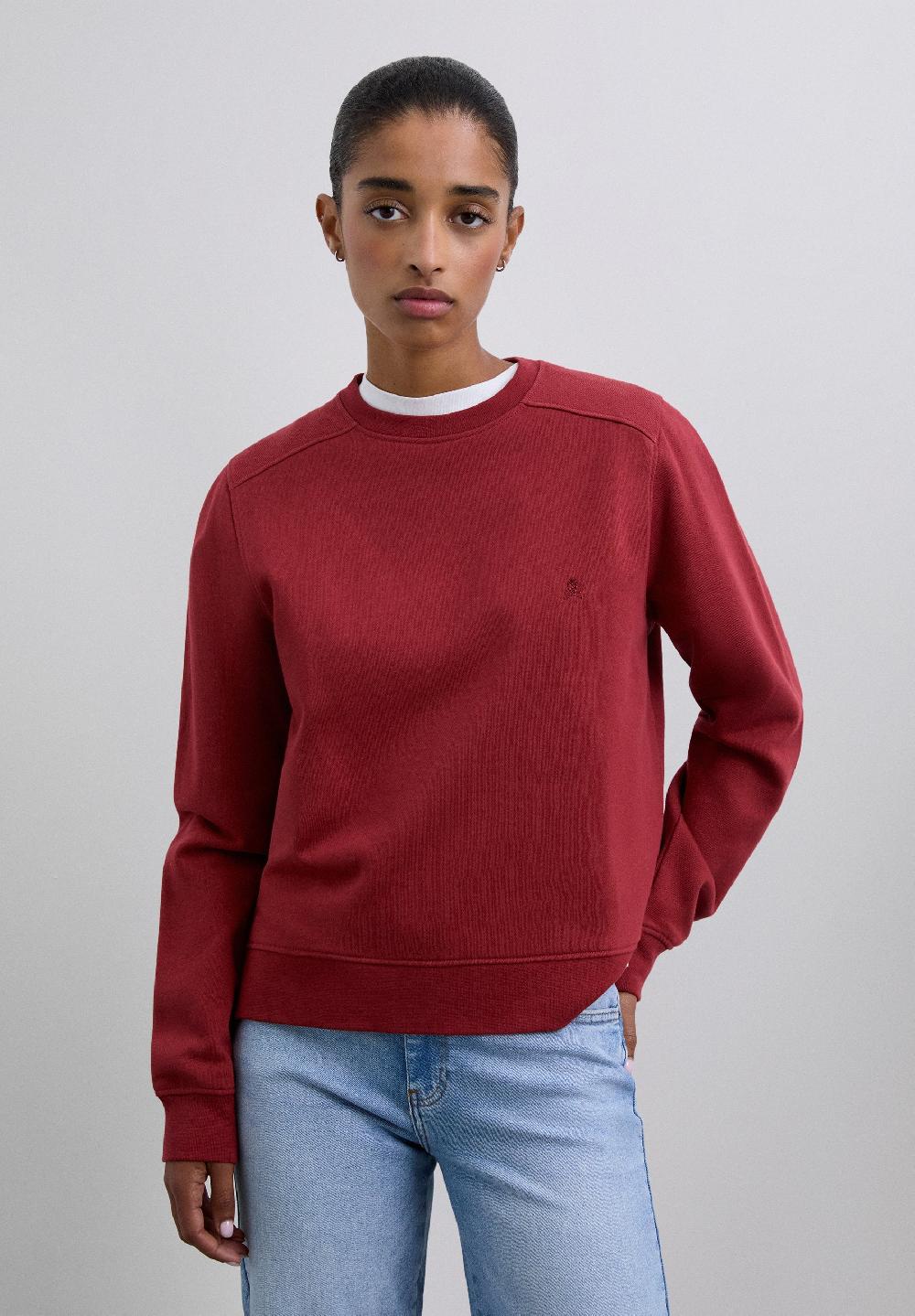 Scalpers BASIC SKULL SWEATSHIRT DARK RED