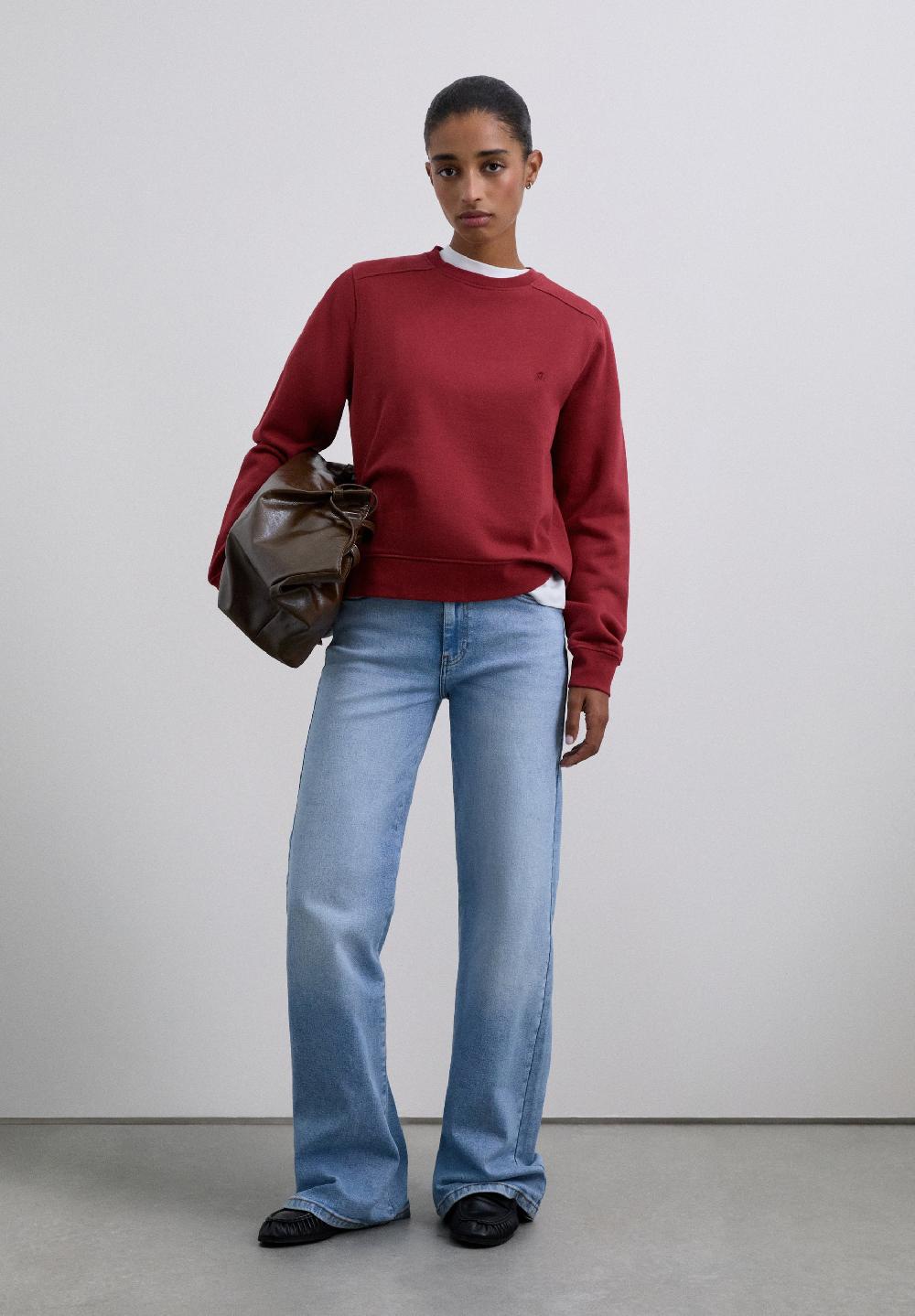 Scalpers BASIC SKULL SWEATSHIRT DARK RED