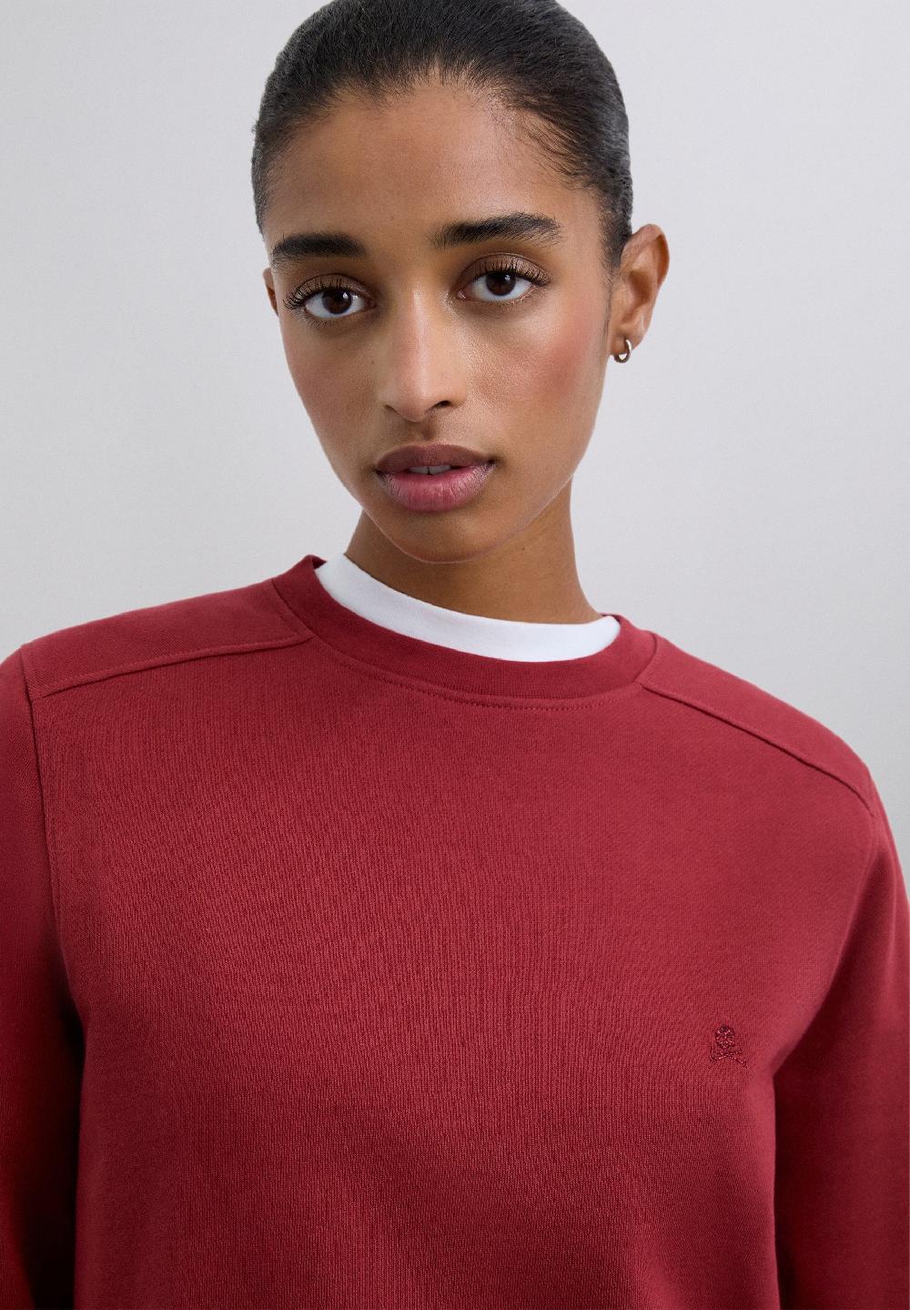 Scalpers BASIC SKULL SWEATSHIRT DARK RED