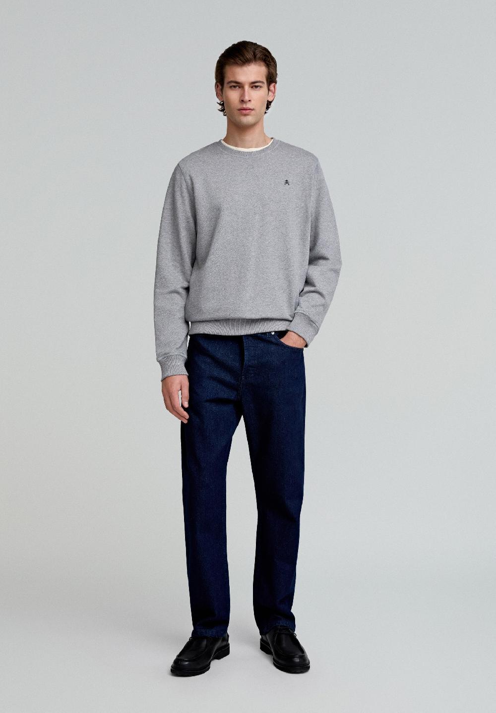 Scalpers BASIC SKULL SWEATSHIRT GREY MELANGE