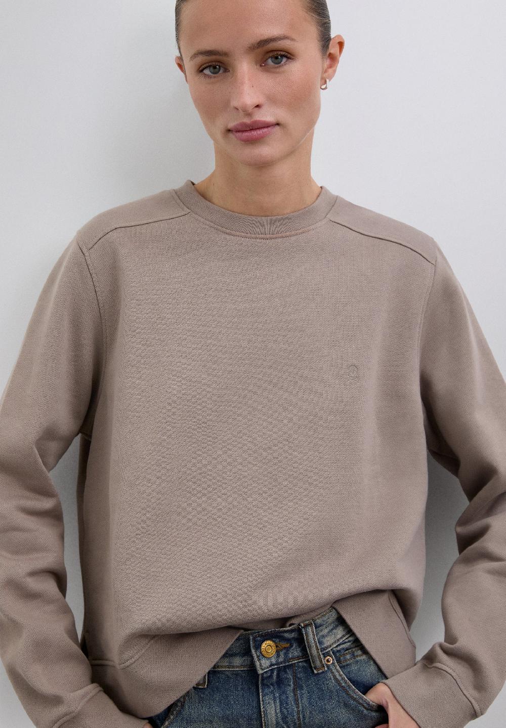scalpers BASIC SKULL SWEATSHIRT TAUPE