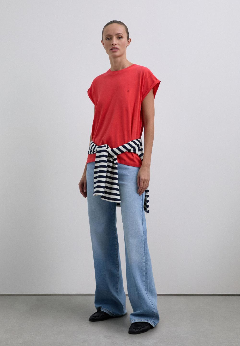 Scalpers BASIC SKULL T-SHIRT CORAL