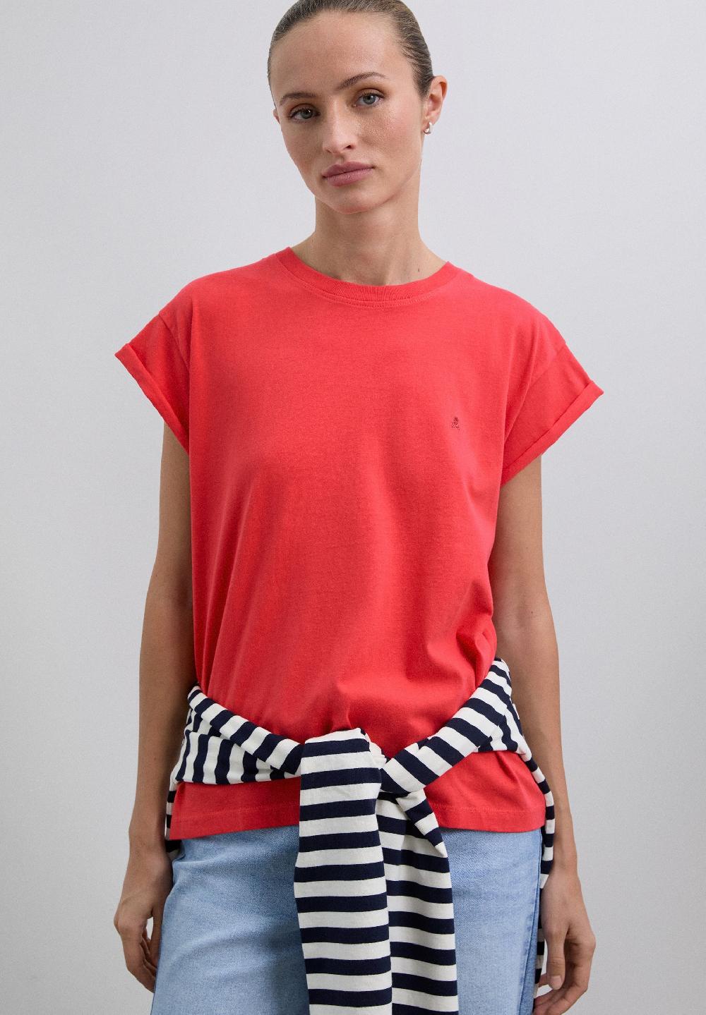 Scalpers BASIC SKULL T-SHIRT CORAL