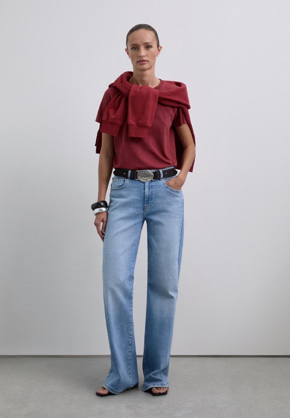 Scalpers BASIC SKULL T-SHIRT DARK RED