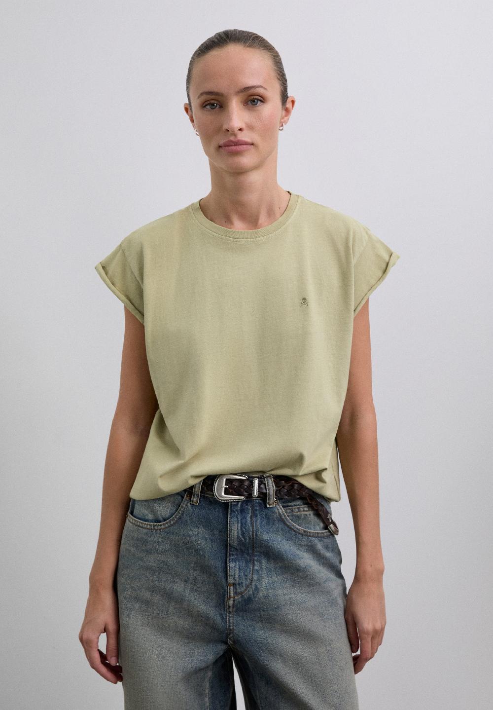 Scalpers BASIC SKULL T-SHIRT GREEN