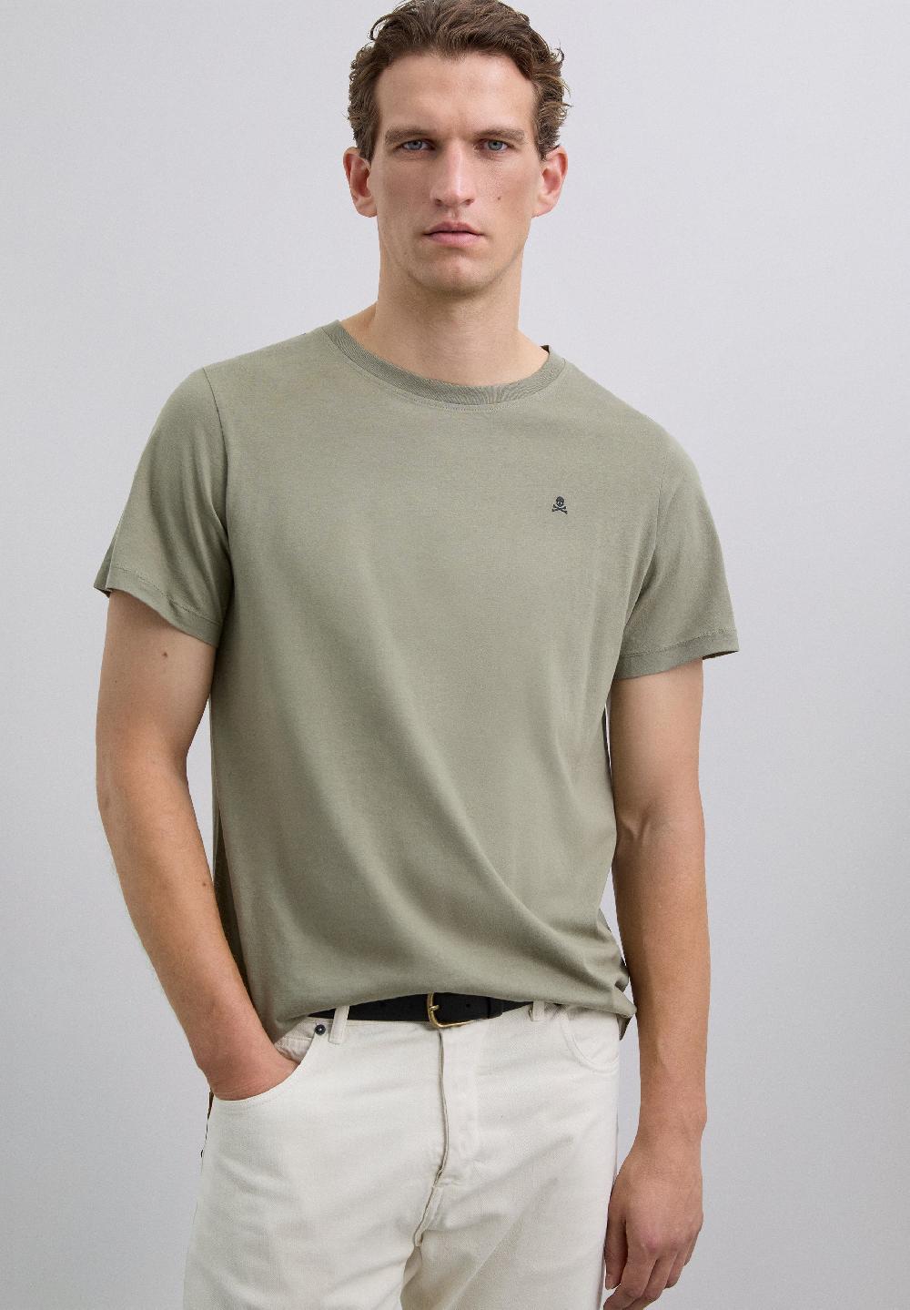 scalpers BASIC SKULL T-SHIRT KHAKI