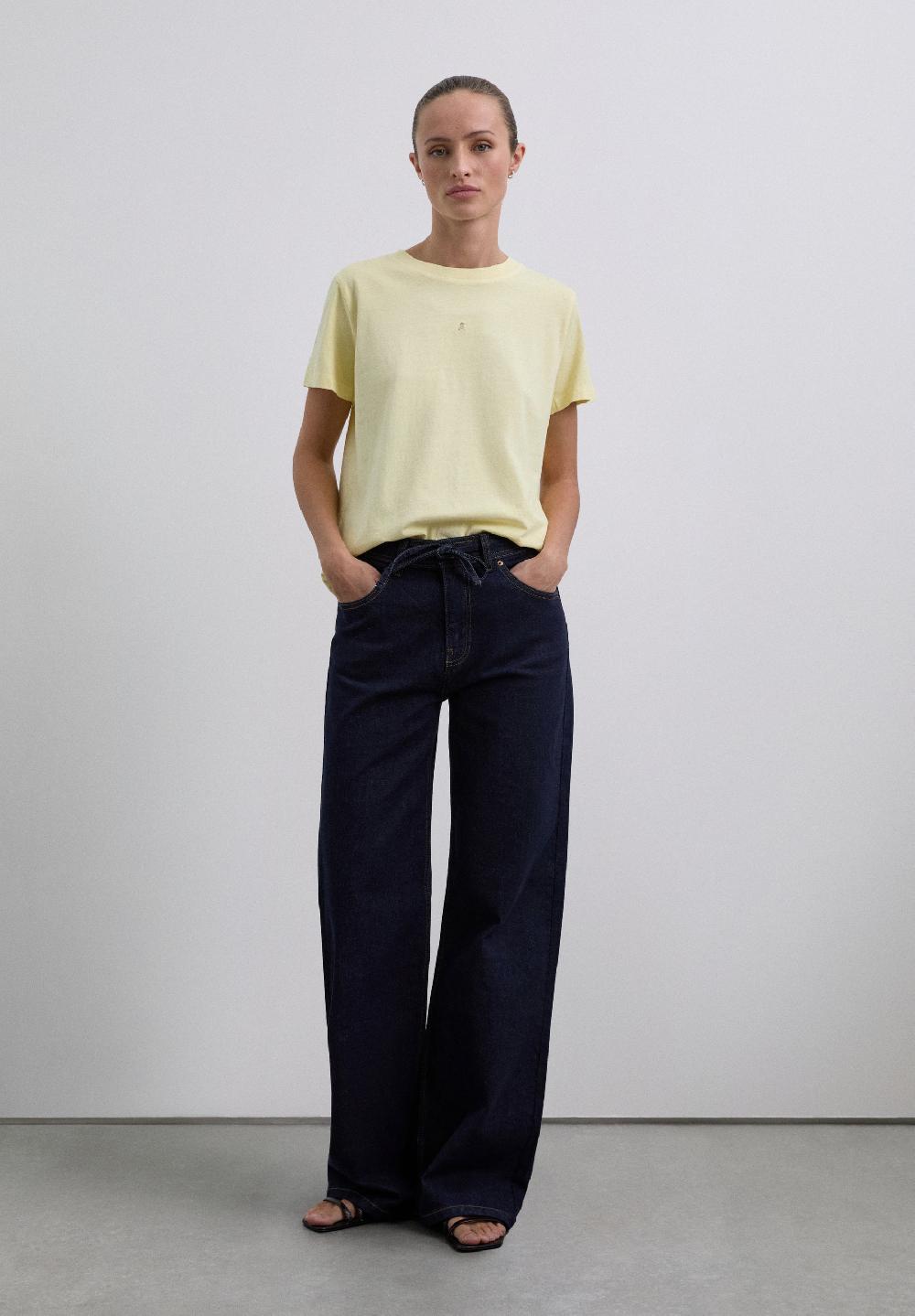 Scalpers BASIC SKULL T-SHIRT LIGHT YELLOW