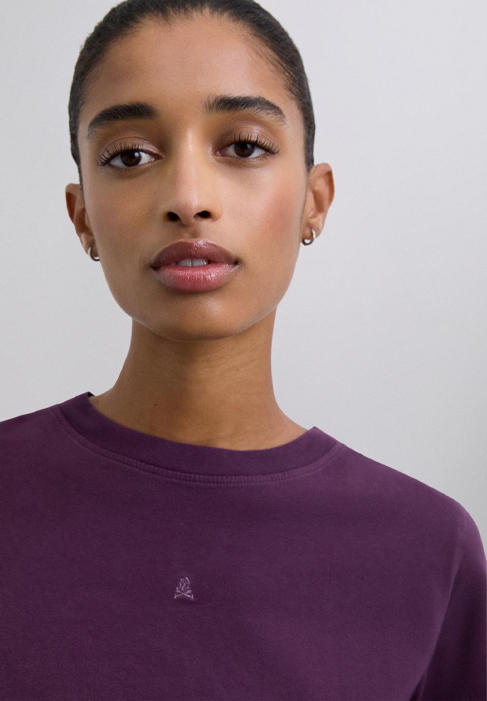 Scalpers BASIC SKULL T-SHIRT PURPLE